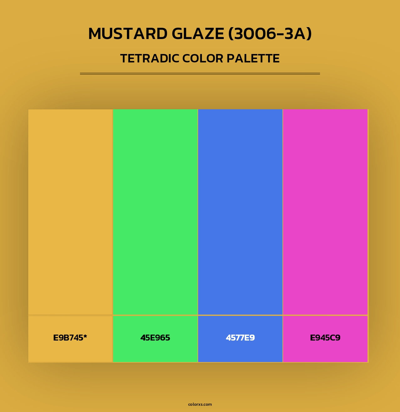 Mustard Glaze (3006-3A) - Tetradic Color Palette