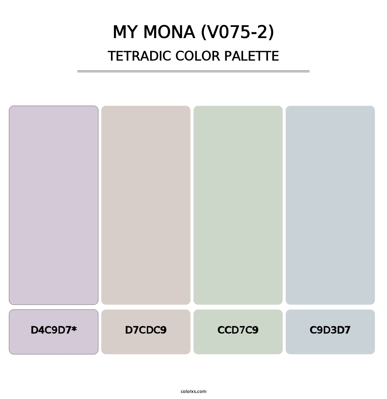 My Mona (V075-2) - Tetradic Color Palette
