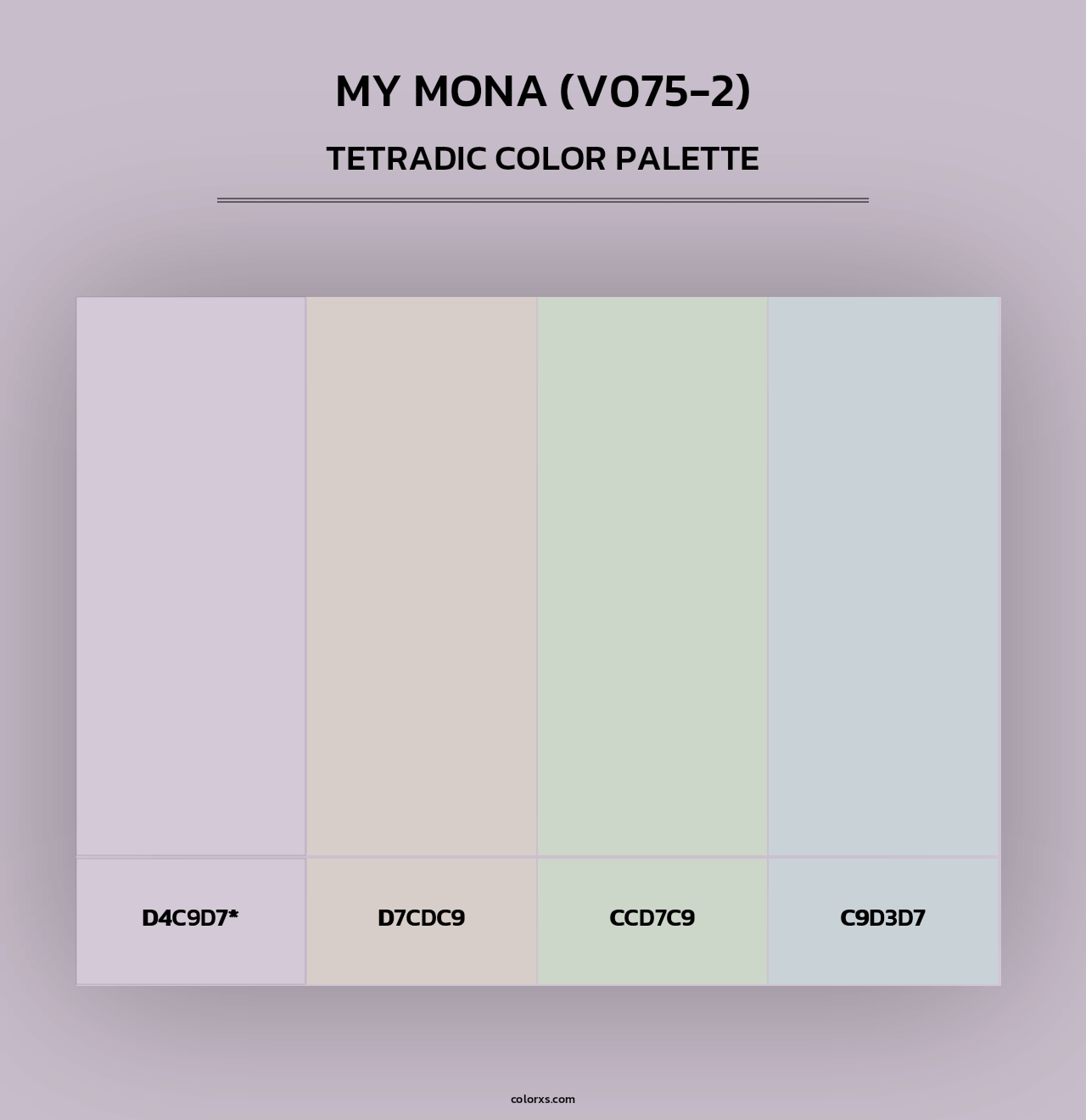 My Mona (V075-2) - Tetradic Color Palette