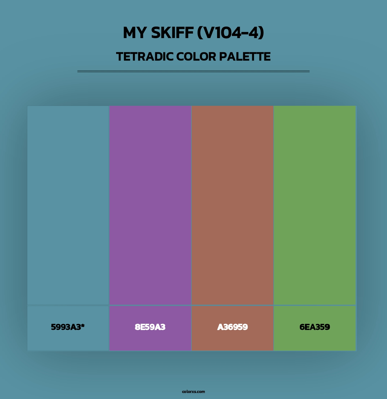 My Skiff (V104-4) - Tetradic Color Palette