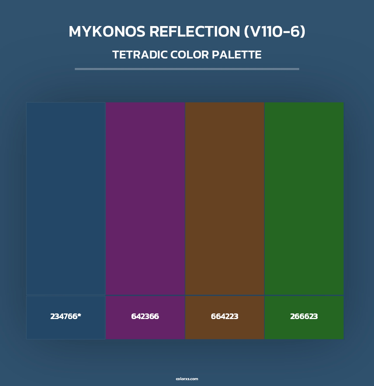 Mykonos Reflection (V110-6) - Tetradic Color Palette