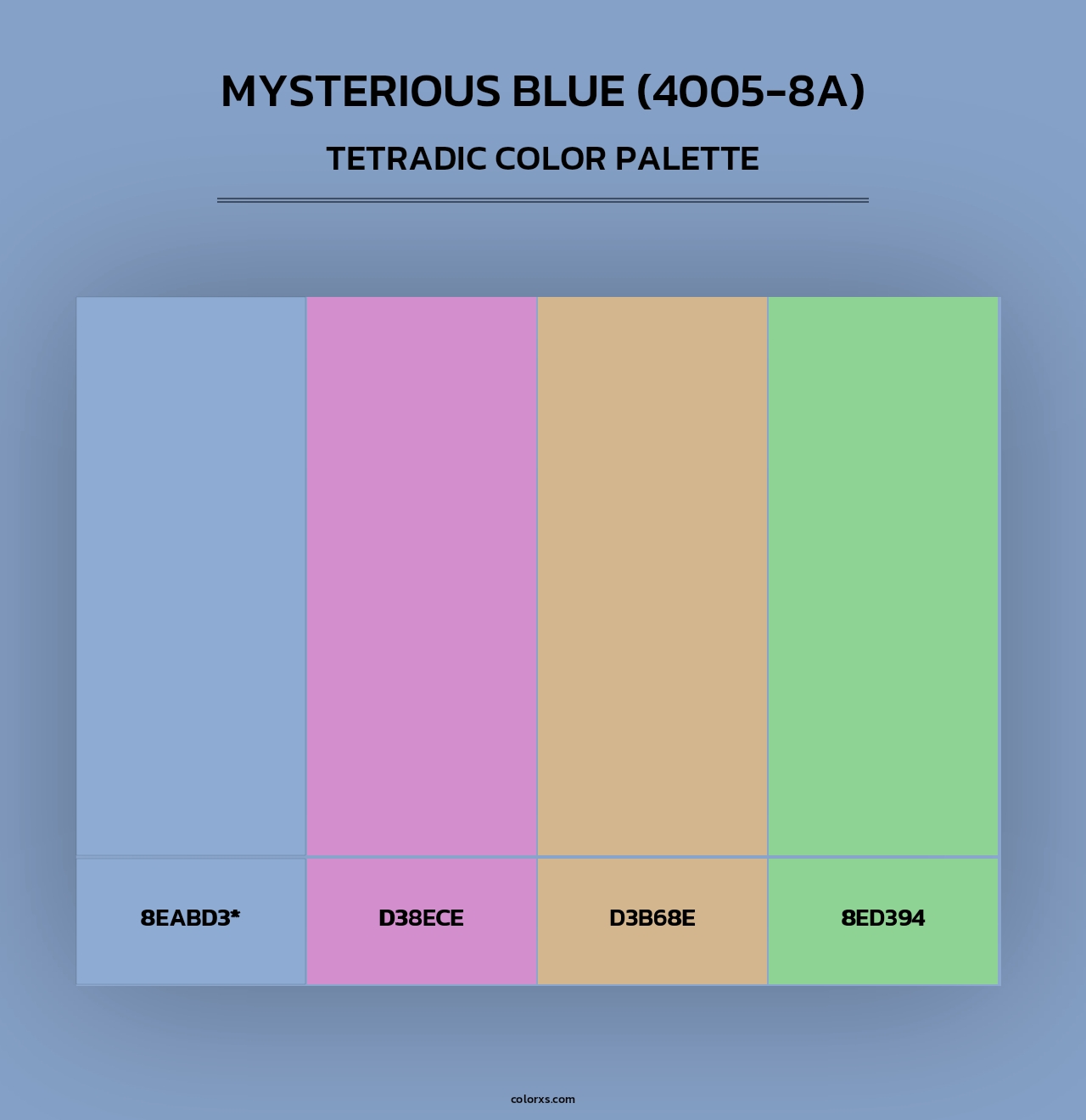 Mysterious Blue (4005-8A) - Tetradic Color Palette