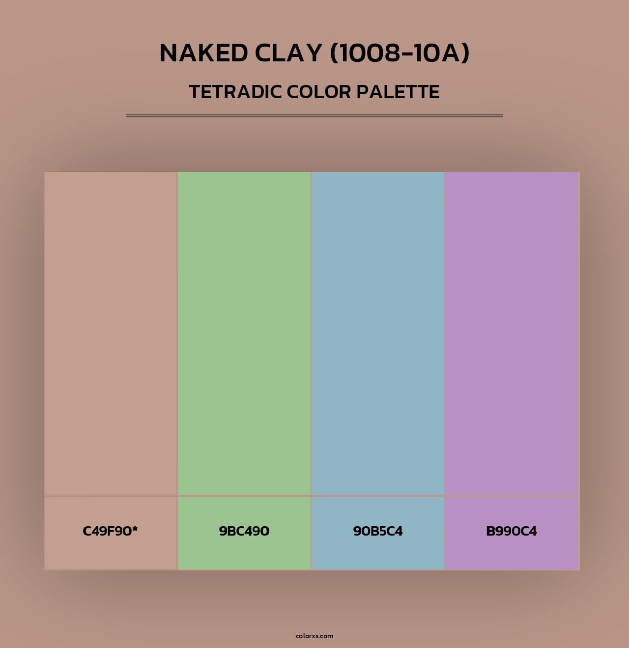 Naked Clay (1008-10A) - Tetradic Color Palette