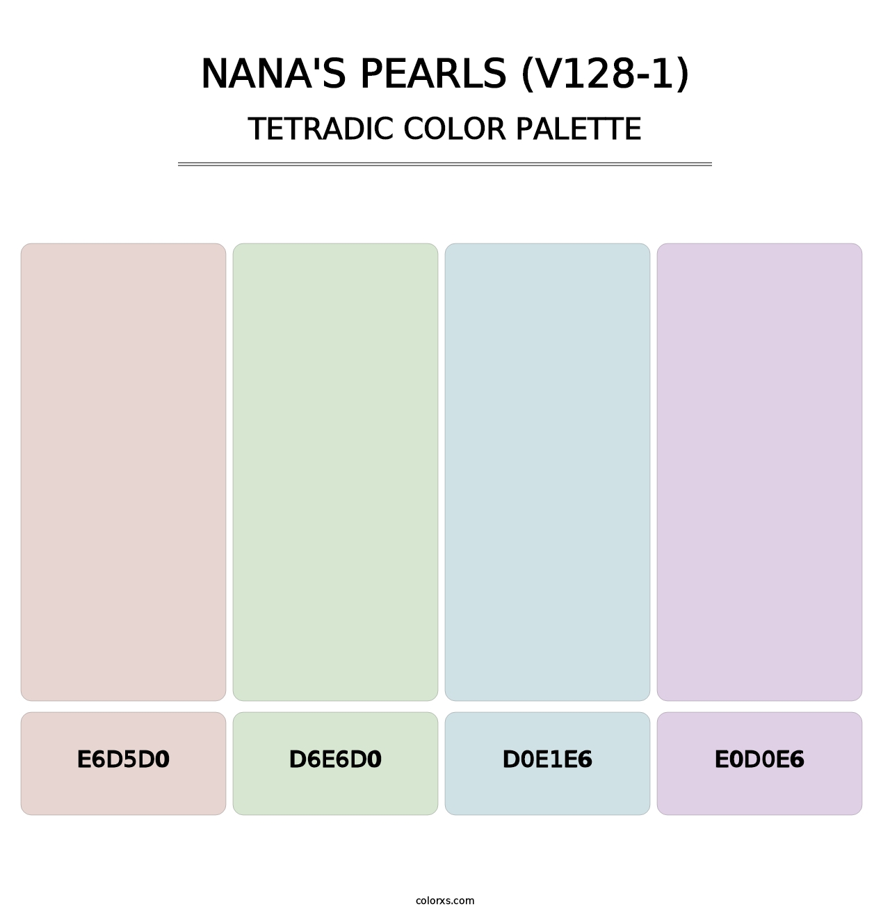 Nana's Pearls (V128-1) - Tetradic Color Palette