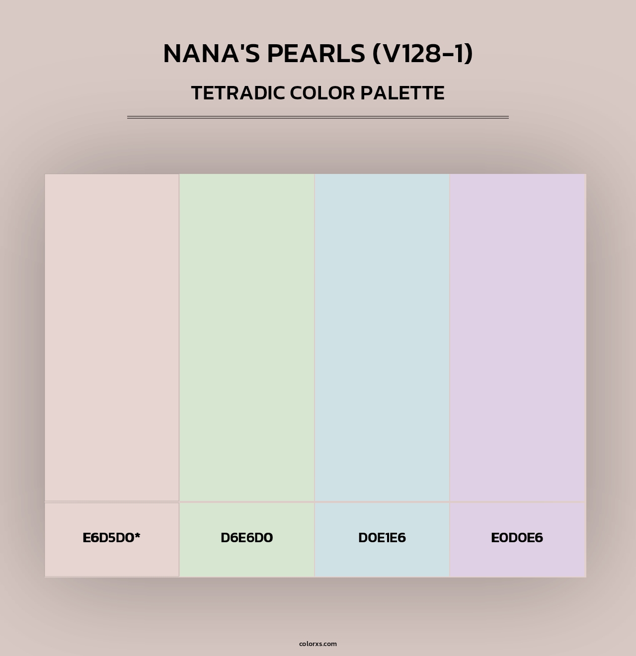 Nana's Pearls (V128-1) - Tetradic Color Palette