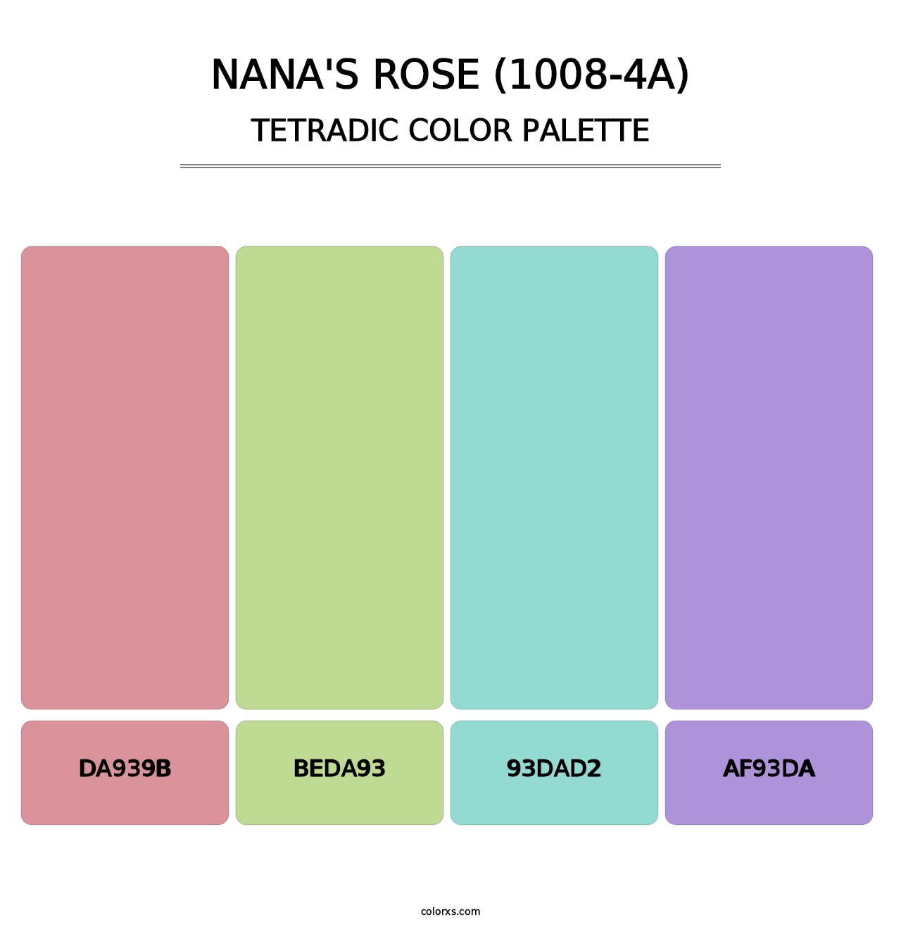 Nana's Rose (1008-4A) - Tetradic Color Palette