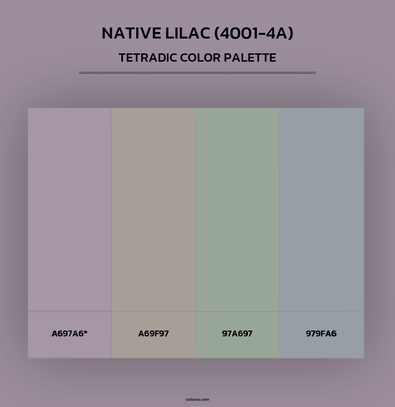 Native Lilac (4001-4A) - Tetradic Color Palette