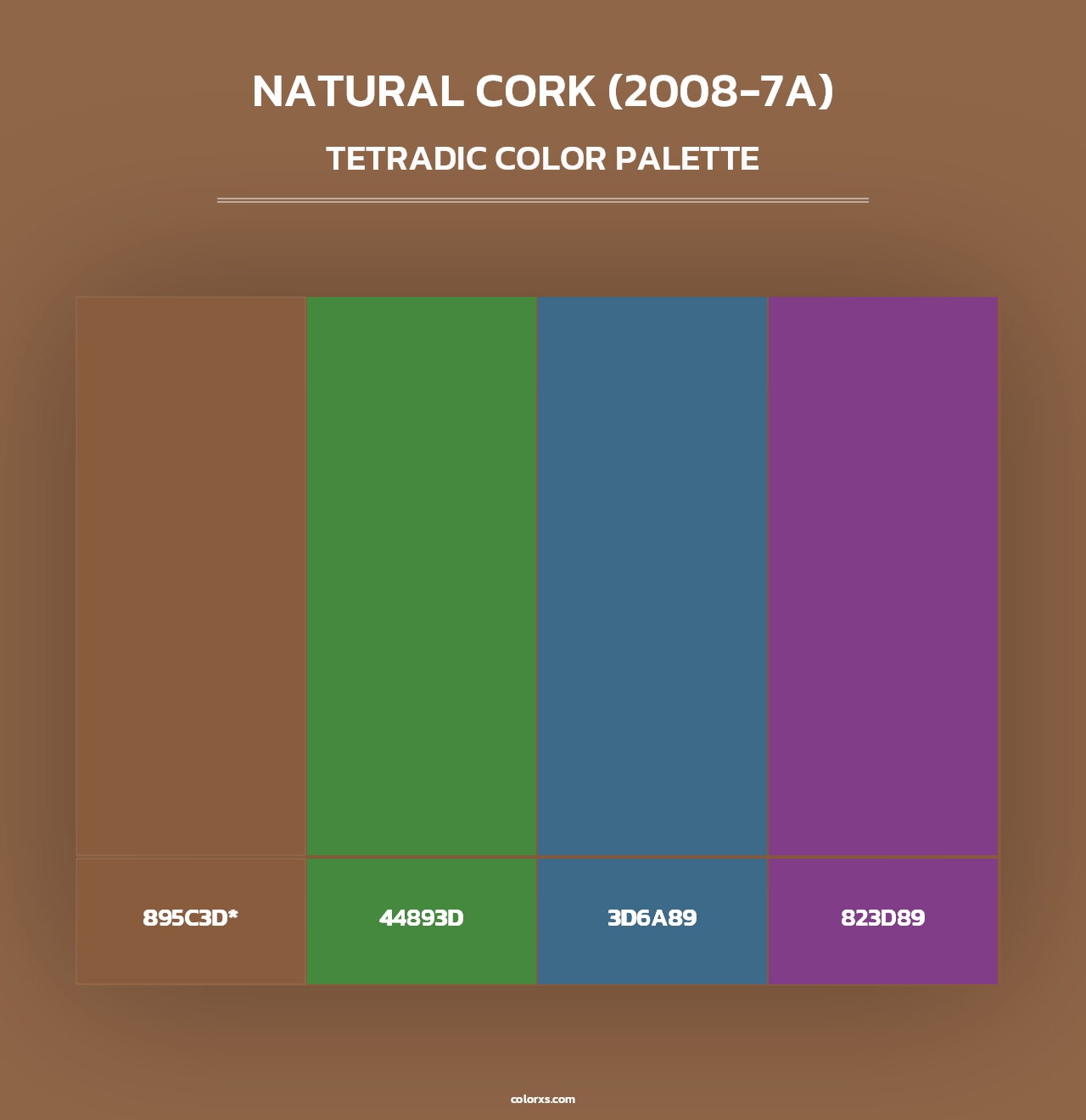 Natural Cork (2008-7A) - Tetradic Color Palette