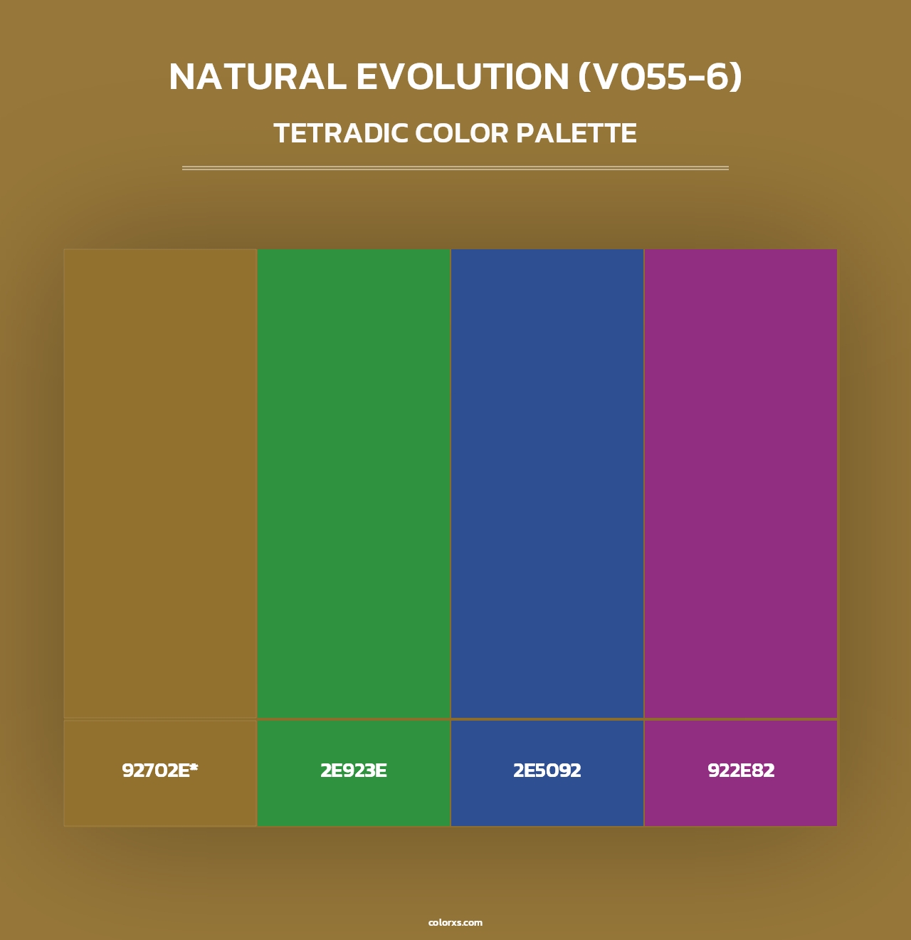 Natural Evolution (V055-6) - Tetradic Color Palette