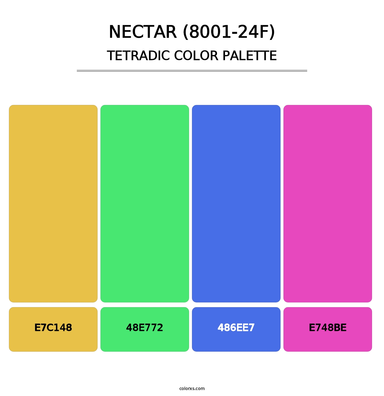 Nectar (8001-24F) - Tetradic Color Palette