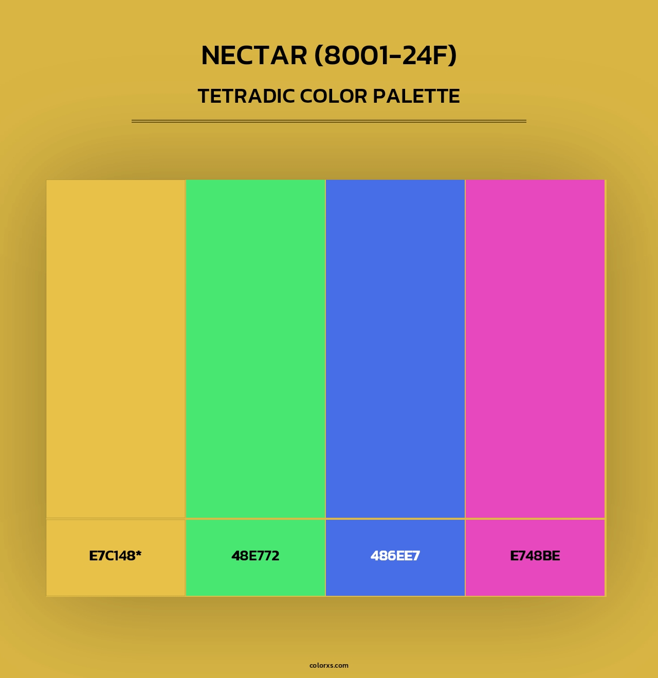 Nectar (8001-24F) - Tetradic Color Palette