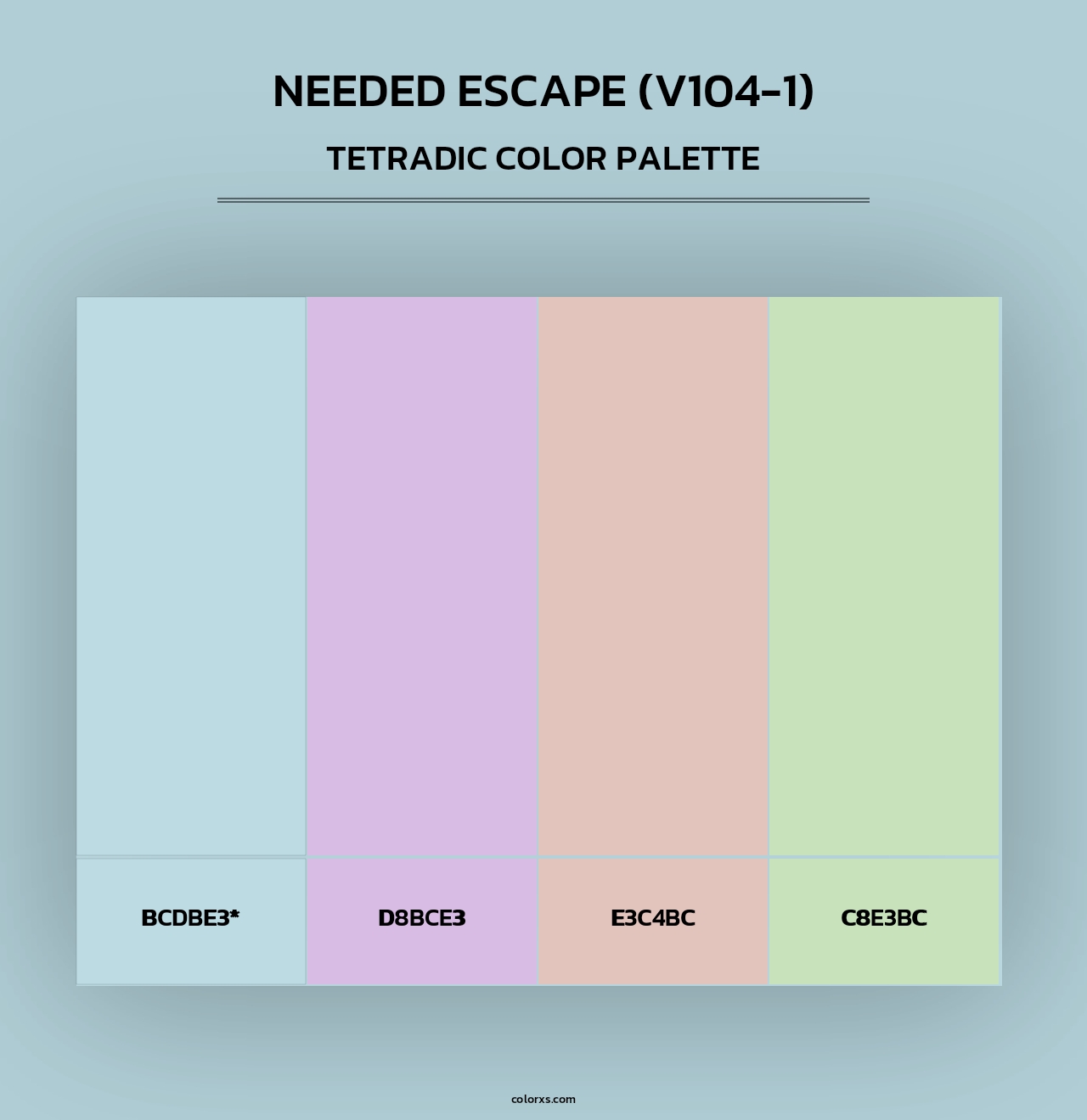 Needed Escape (V104-1) - Tetradic Color Palette