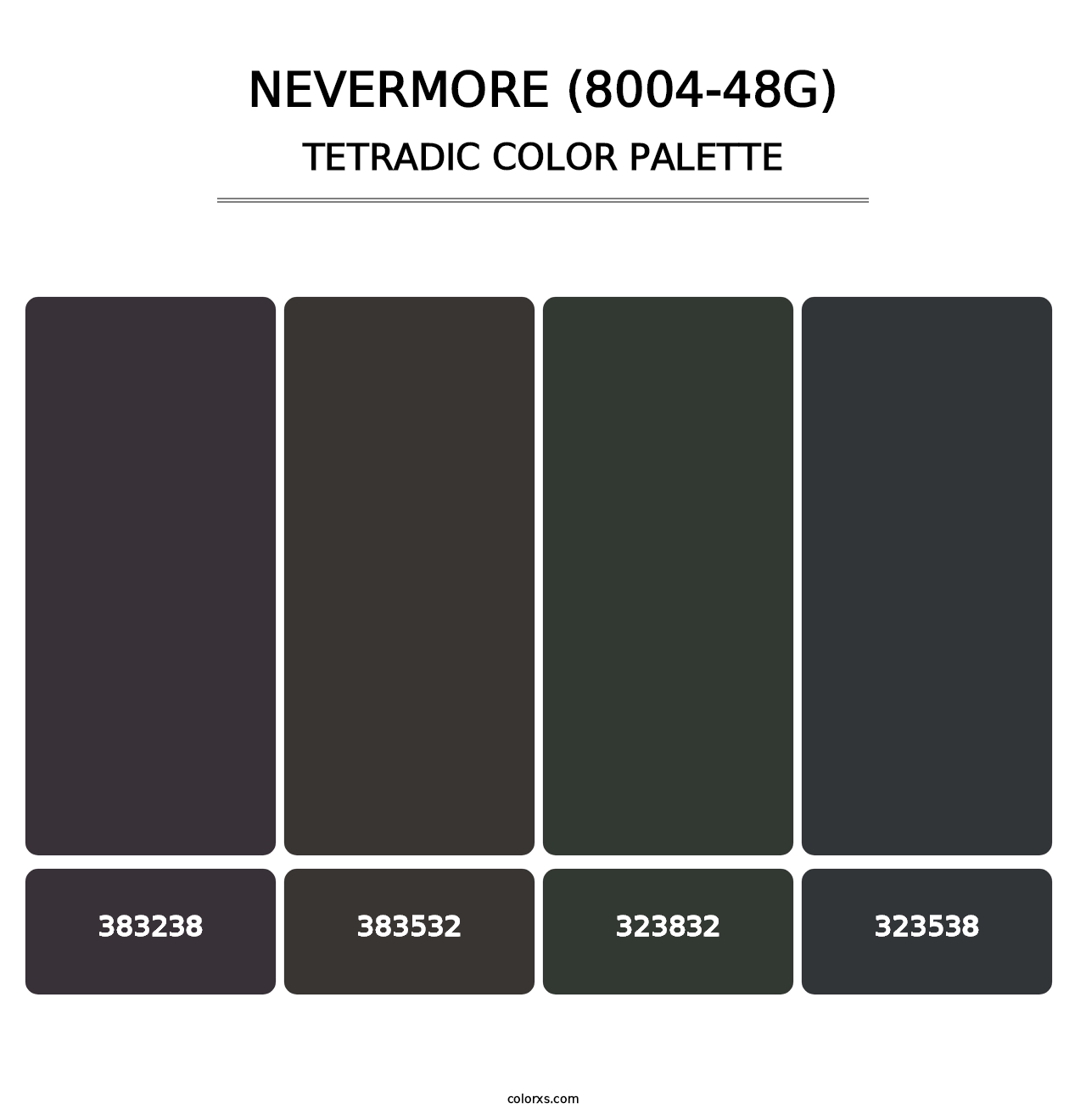 Nevermore (8004-48G) - Tetradic Color Palette