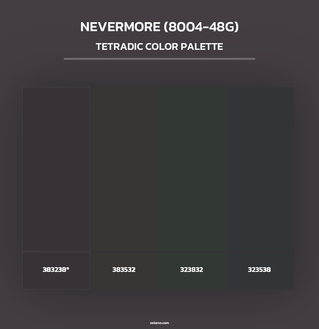 Nevermore (8004-48G) - Tetradic Color Palette