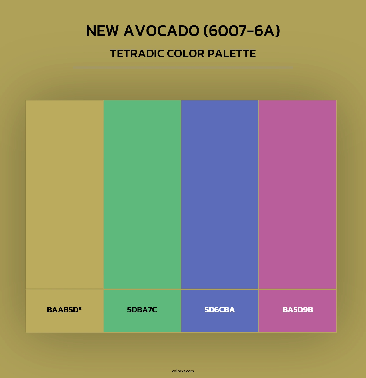 New Avocado (6007-6A) - Tetradic Color Palette