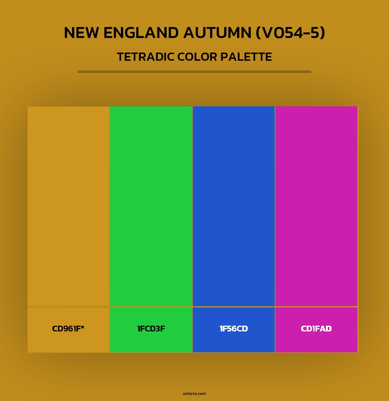 New England Autumn (V054-5) - Tetradic Color Palette