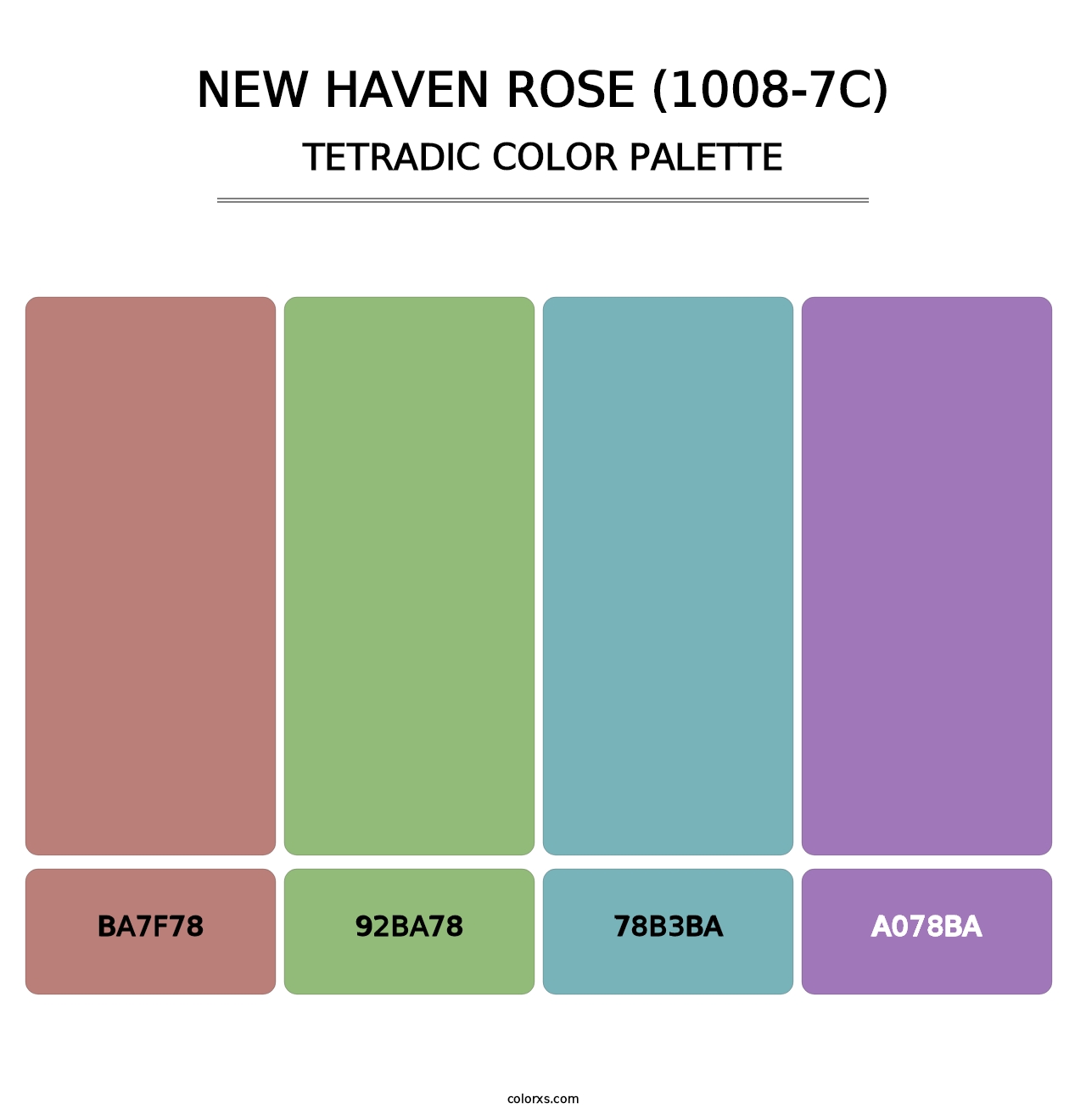 New Haven Rose (1008-7C) - Tetradic Color Palette