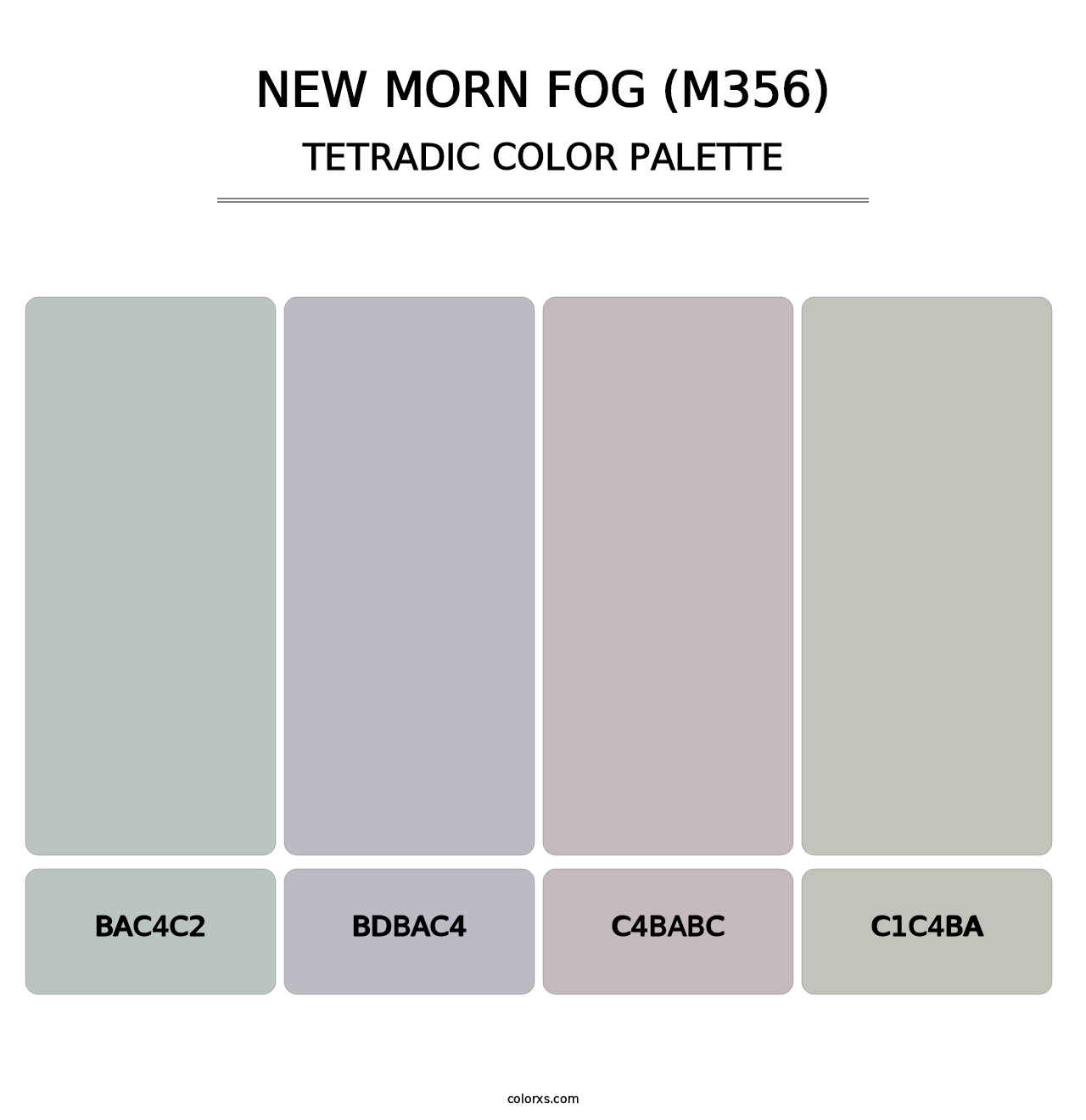 New Morn Fog (M356) - Tetradic Color Palette