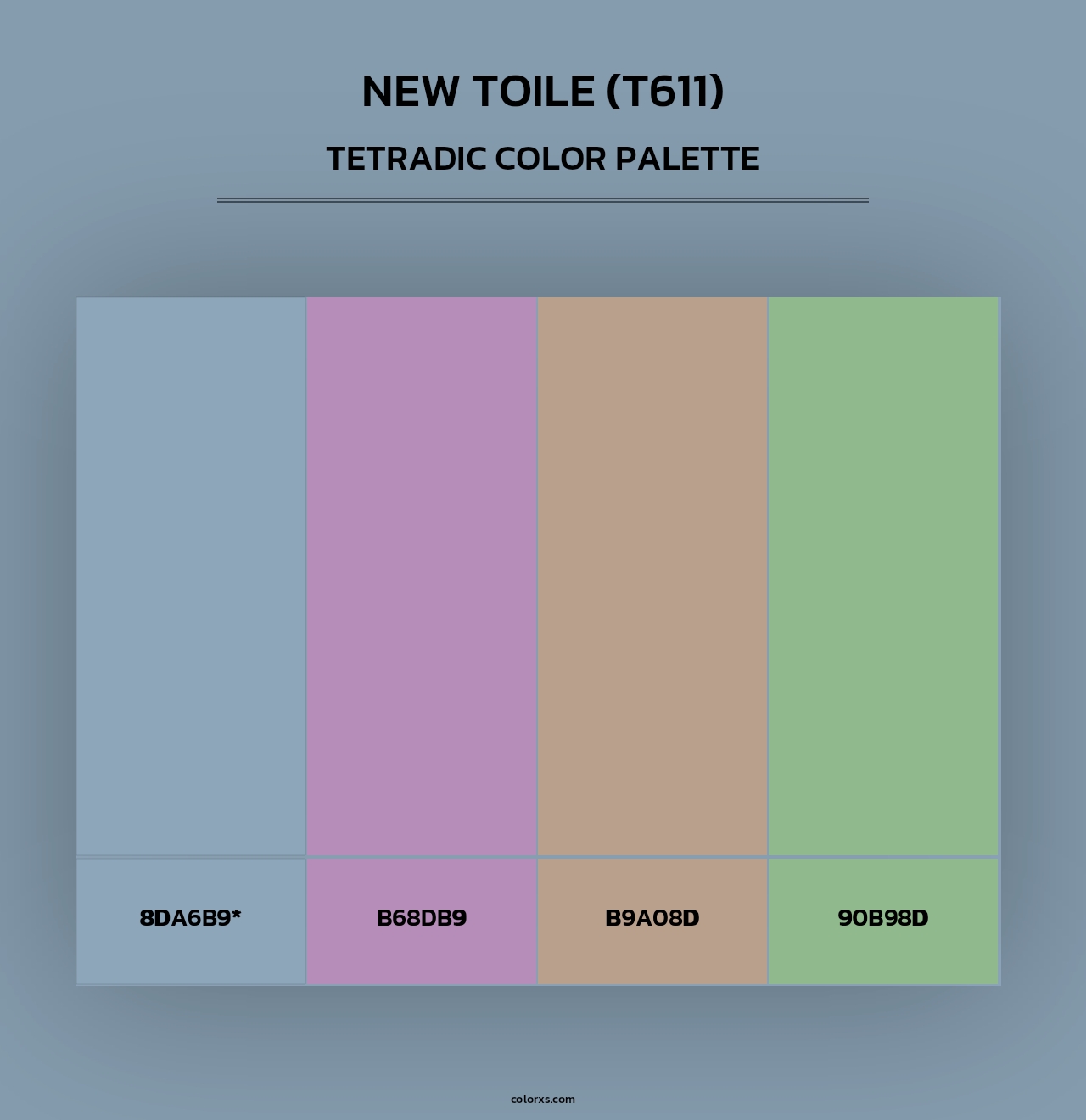 New Toile (T611) - Tetradic Color Palette