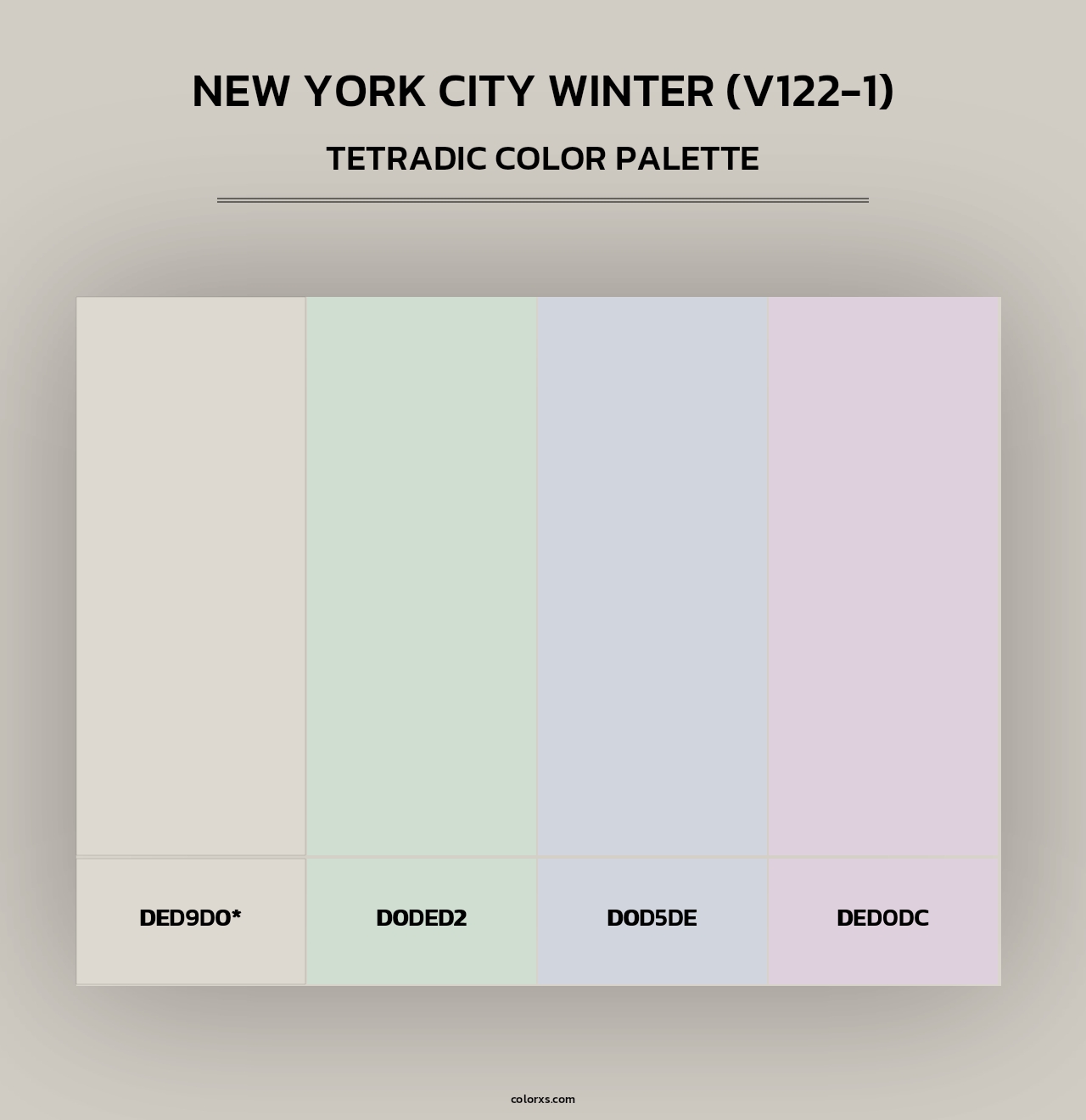 New York City Winter (V122-1) - Tetradic Color Palette