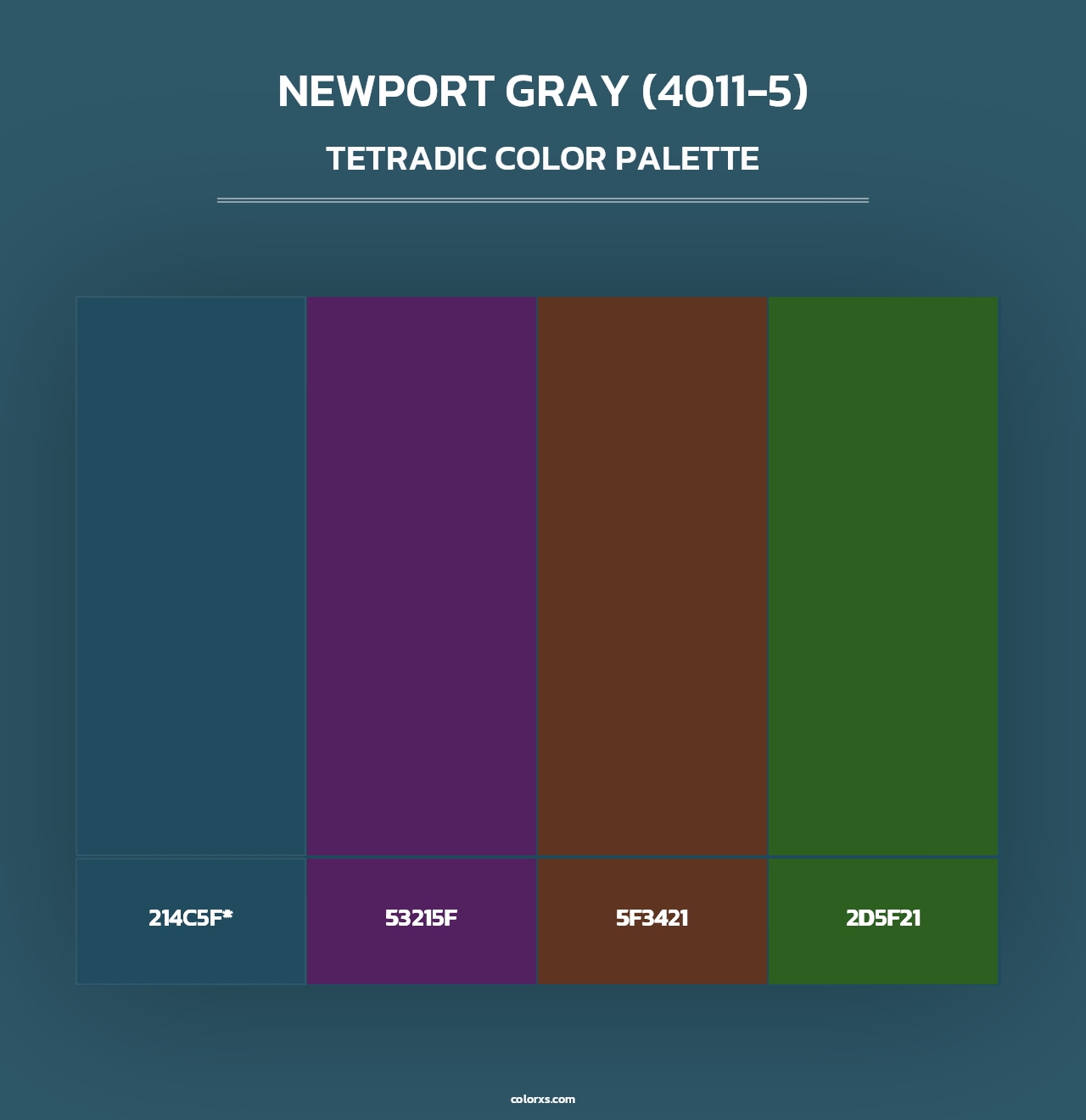Newport Gray (4011-5) - Tetradic Color Palette