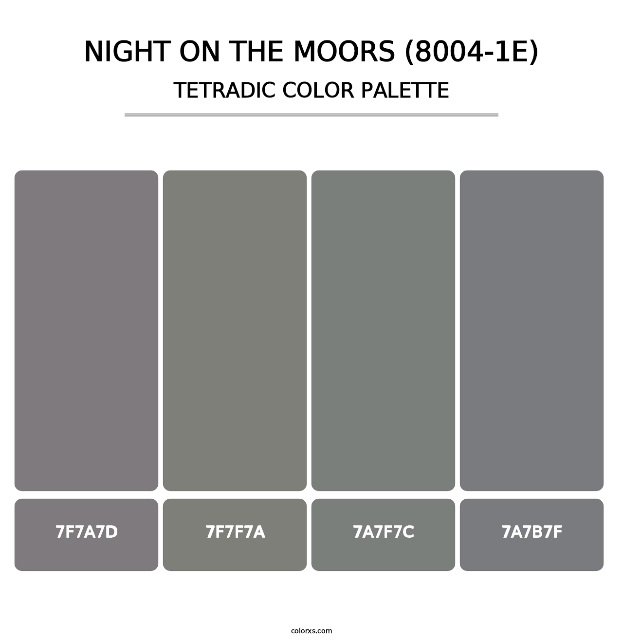 Night on the Moors (8004-1E) - Tetradic Color Palette