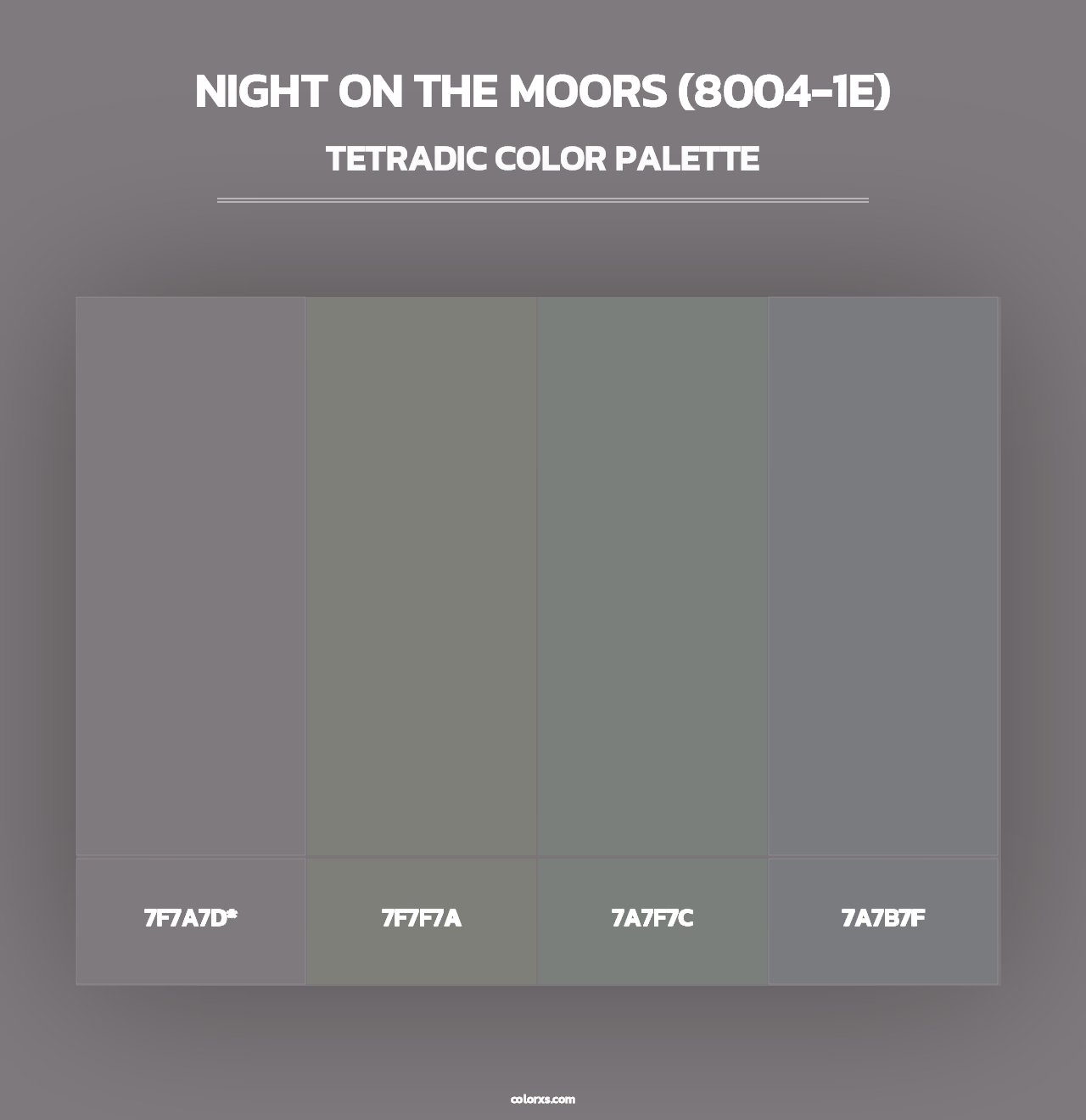 Night on the Moors (8004-1E) - Tetradic Color Palette