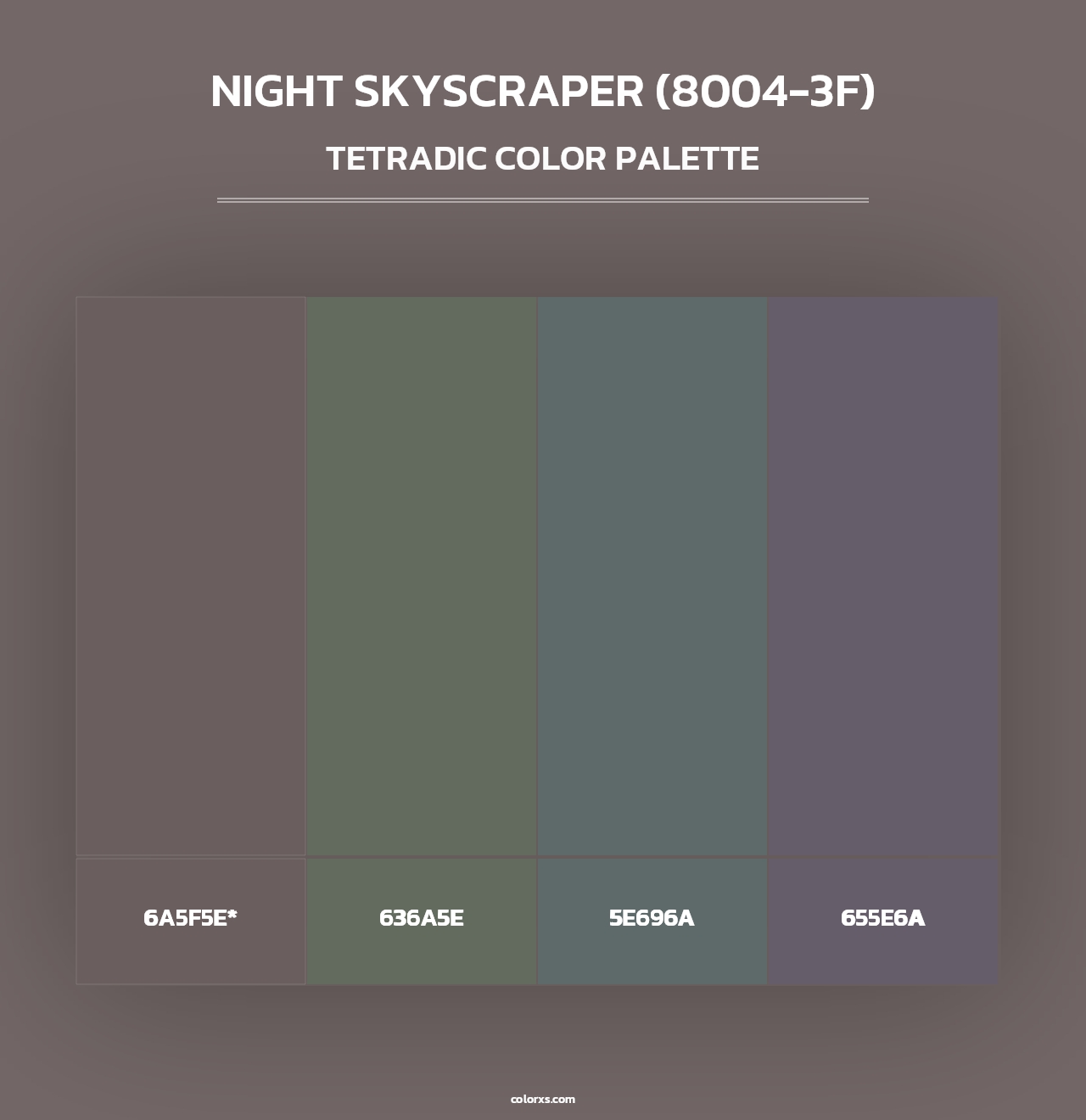 Night Skyscraper (8004-3F) - Tetradic Color Palette