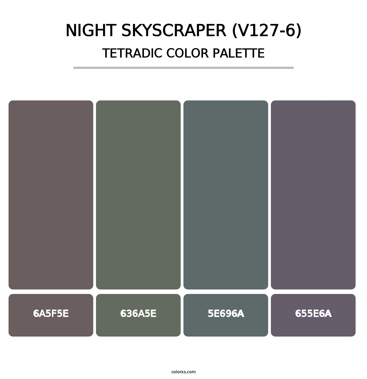 Night Skyscraper (V127-6) - Tetradic Color Palette
