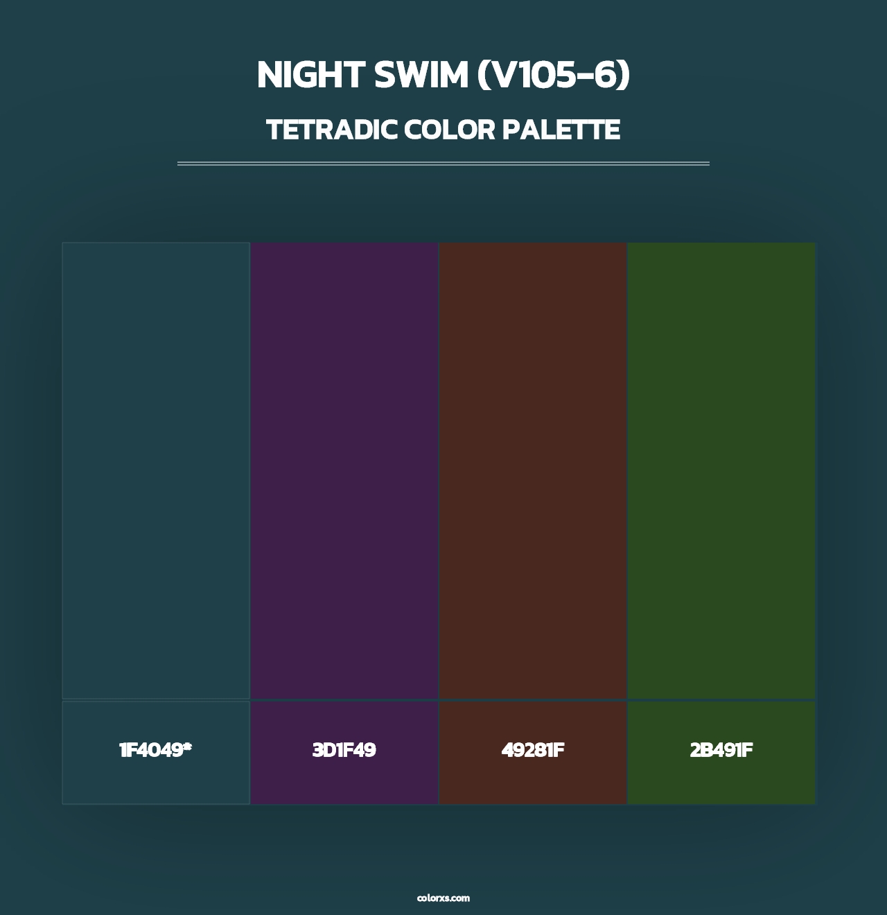Night Swim (V105-6) - Tetradic Color Palette