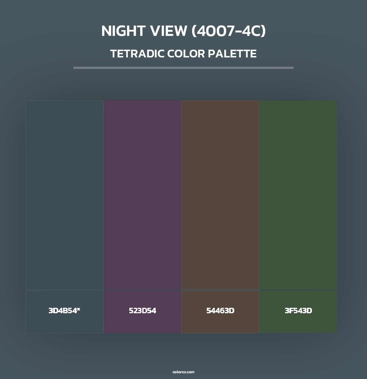 Night View (4007-4C) - Tetradic Color Palette