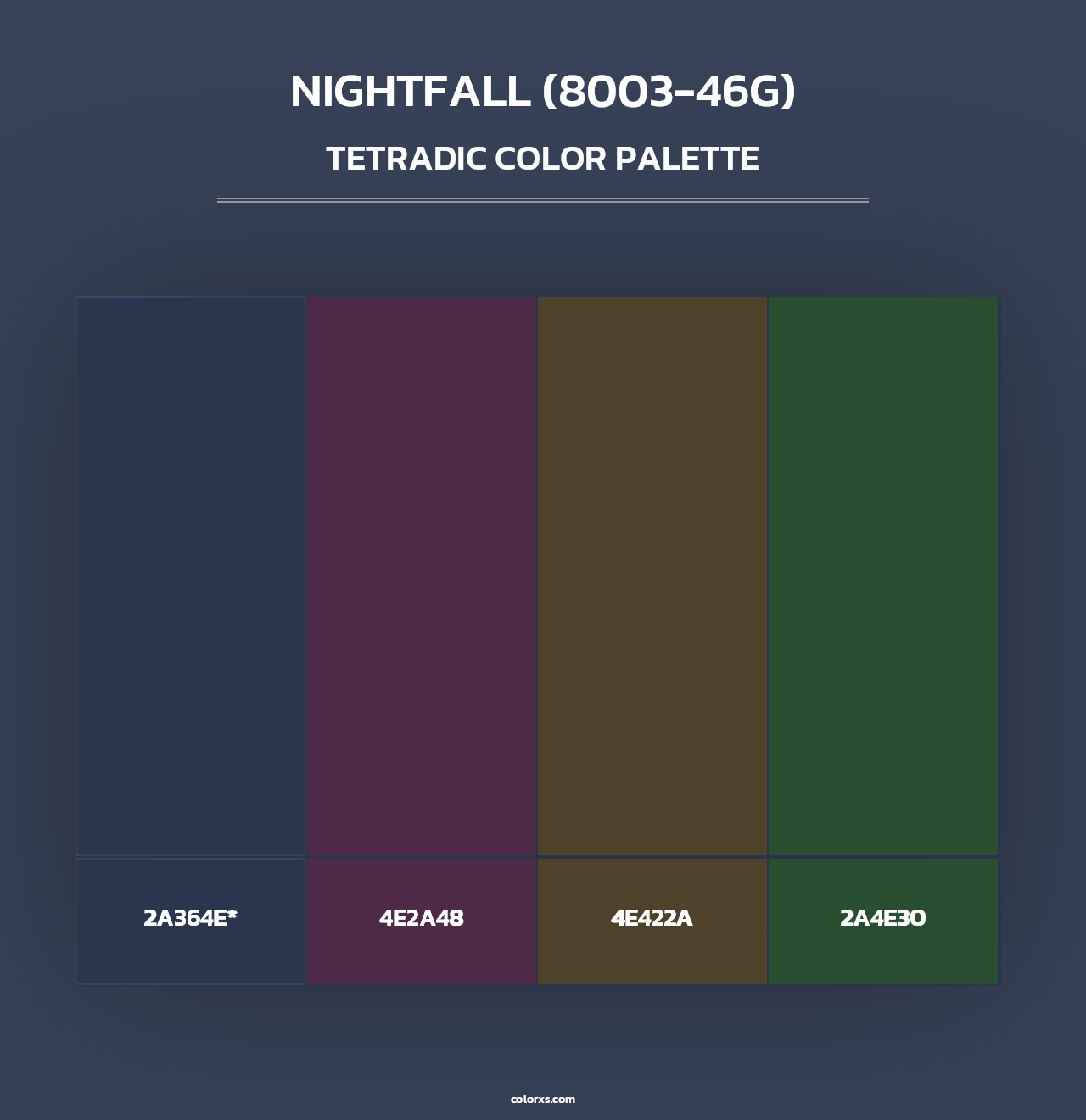 Nightfall (8003-46G) - Tetradic Color Palette