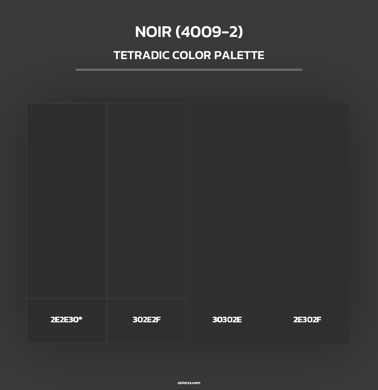 Noir (4009-2) - Tetradic Color Palette