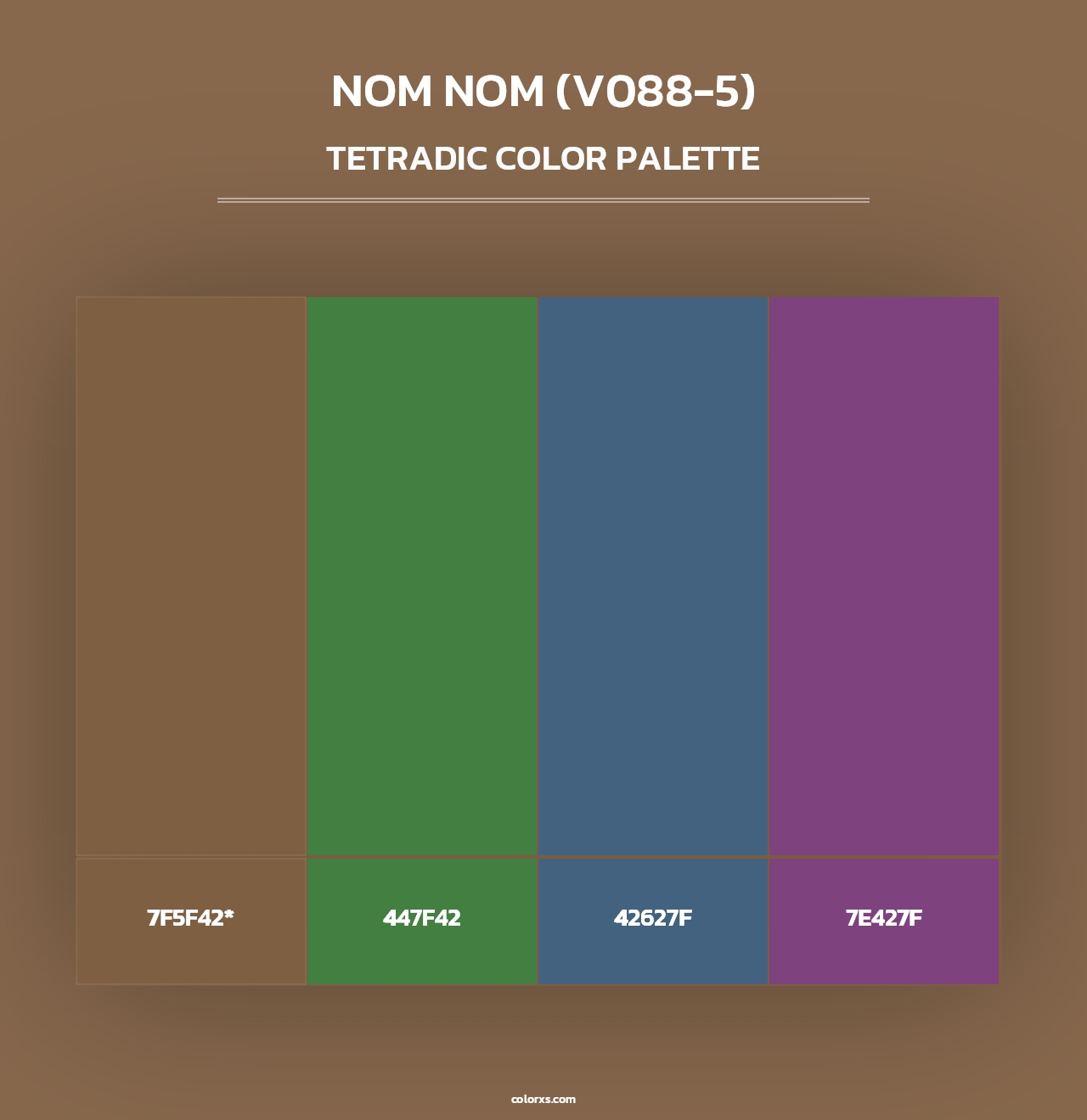 Nom Nom (V088-5) - Tetradic Color Palette