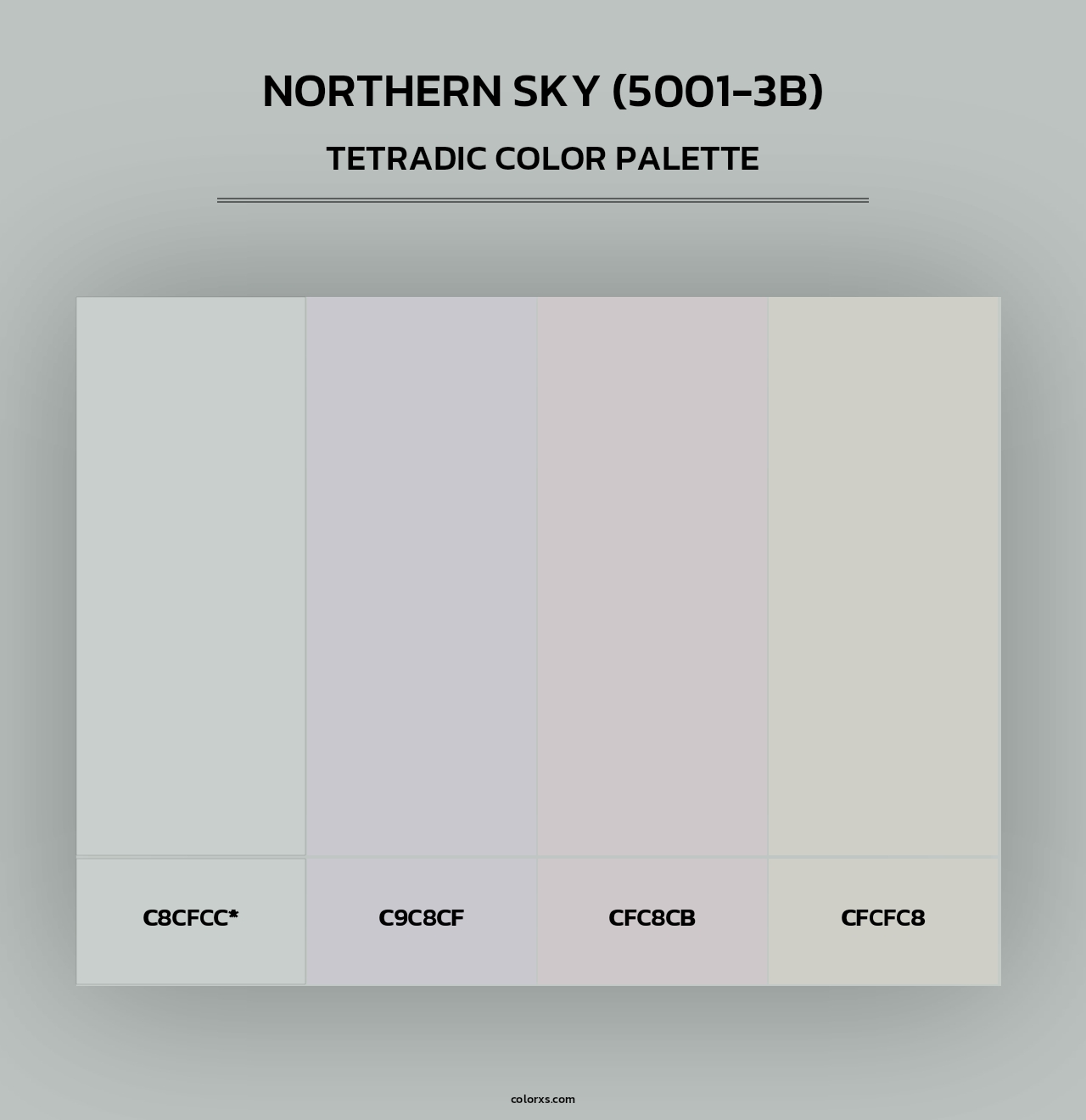 Northern Sky (5001-3B) - Tetradic Color Palette