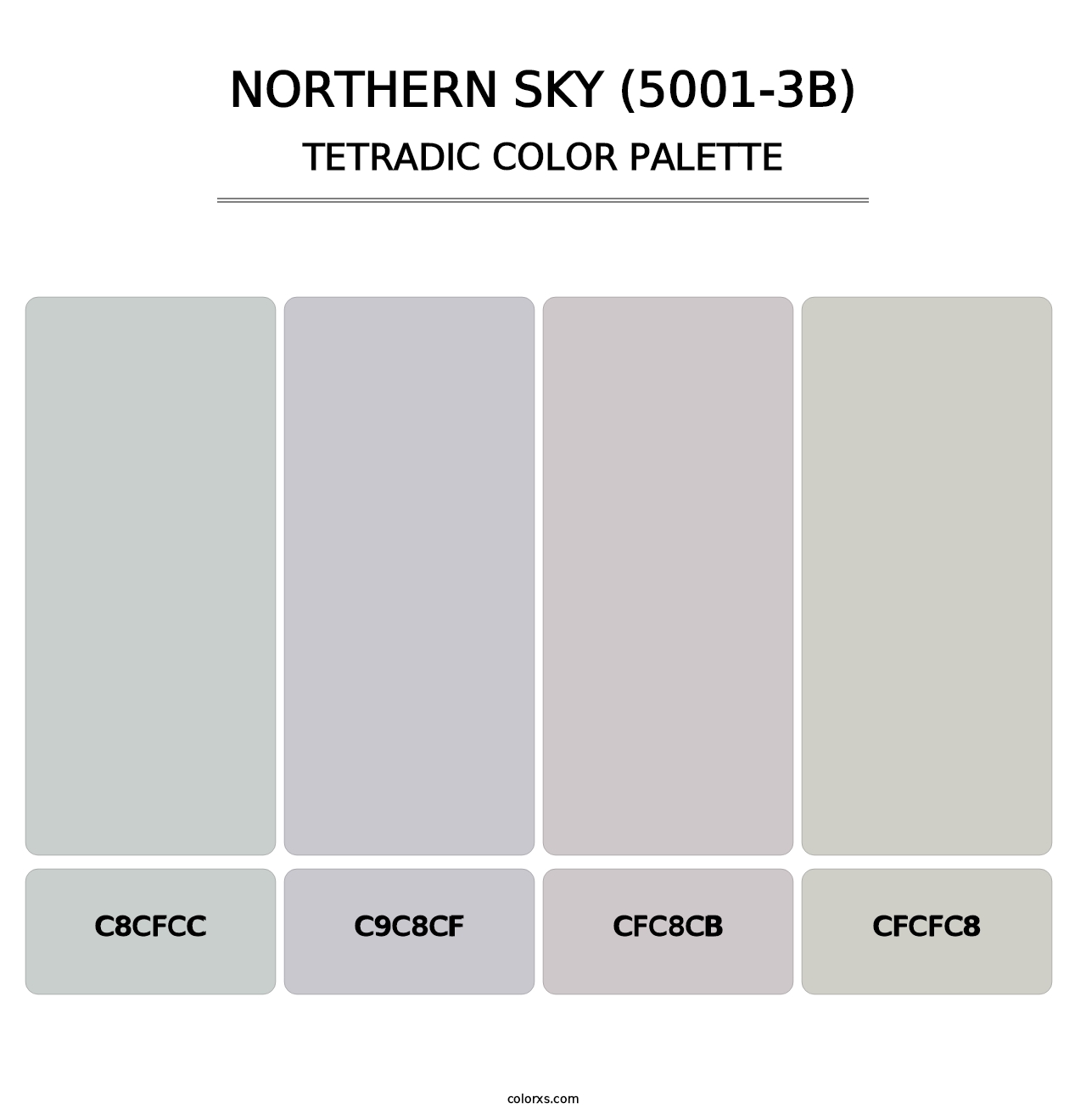 Northern Sky (5001-3B) - Tetradic Color Palette