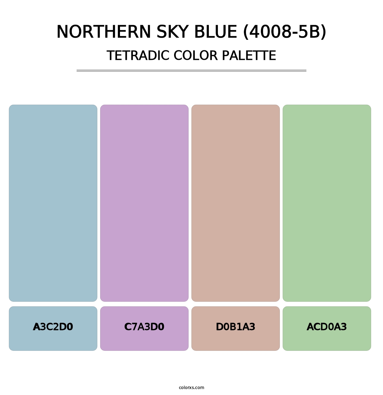 Northern Sky Blue (4008-5B) - Tetradic Color Palette