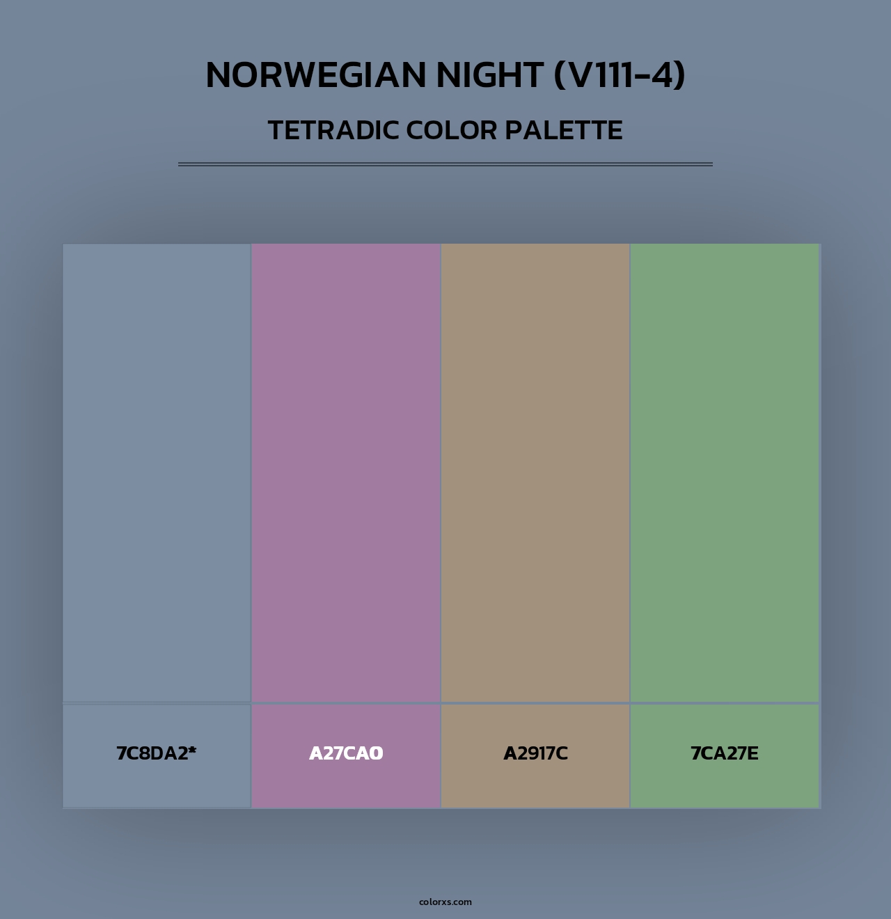 Norwegian Night (V111-4) - Tetradic Color Palette