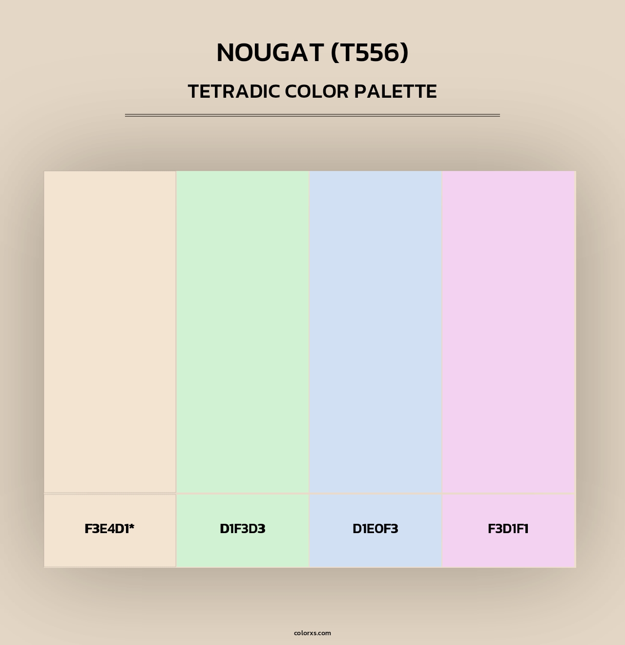 Nougat (T556) - Tetradic Color Palette