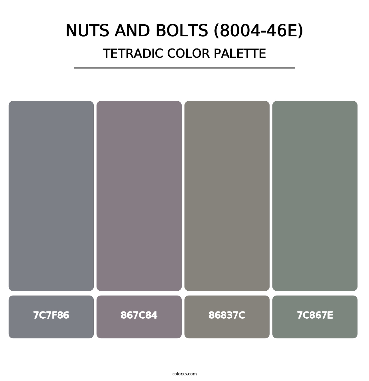 Nuts and Bolts (8004-46E) - Tetradic Color Palette