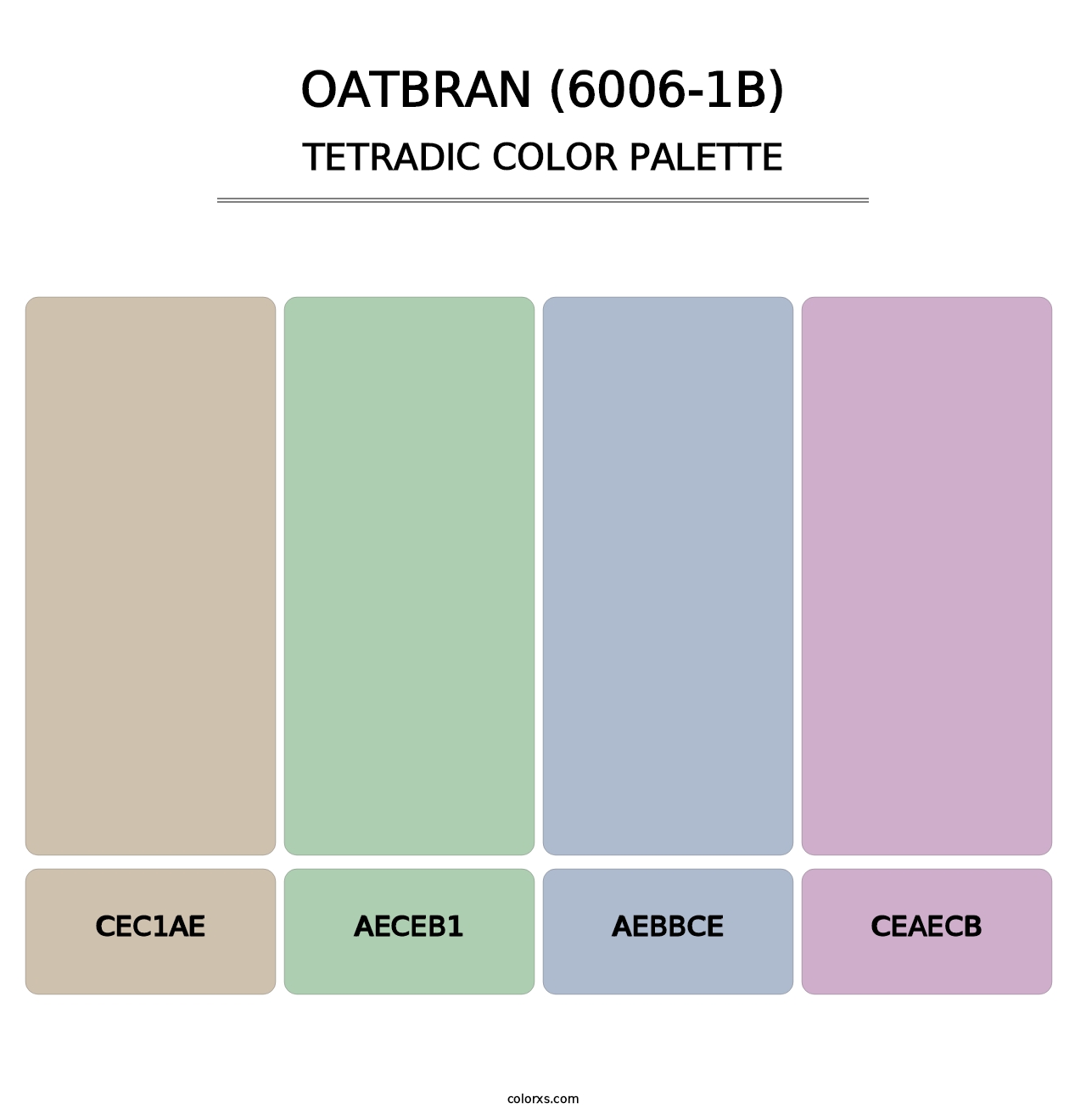 Oatbran (6006-1B) - Tetradic Color Palette