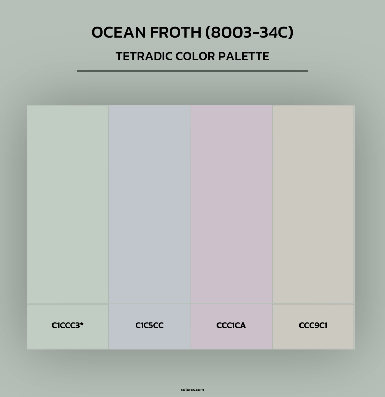 Ocean Froth (8003-34C) - Tetradic Color Palette