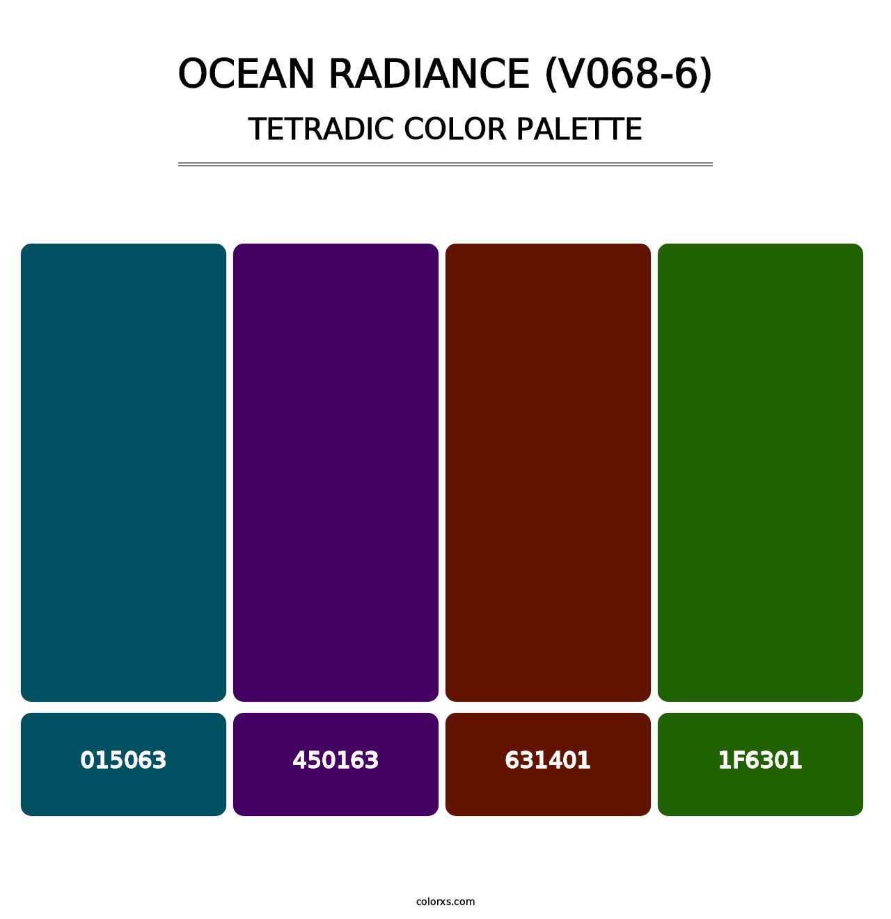 Ocean Radiance (V068-6) - Tetradic Color Palette