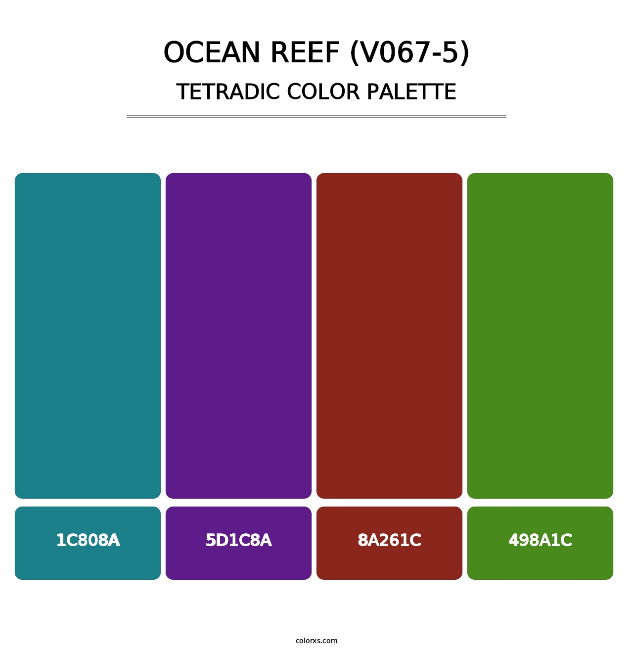 Ocean Reef (V067-5) - Tetradic Color Palette