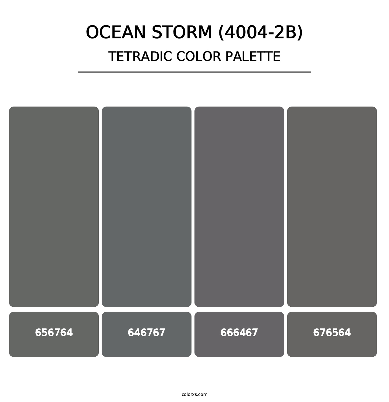 Ocean Storm (4004-2B) - Tetradic Color Palette