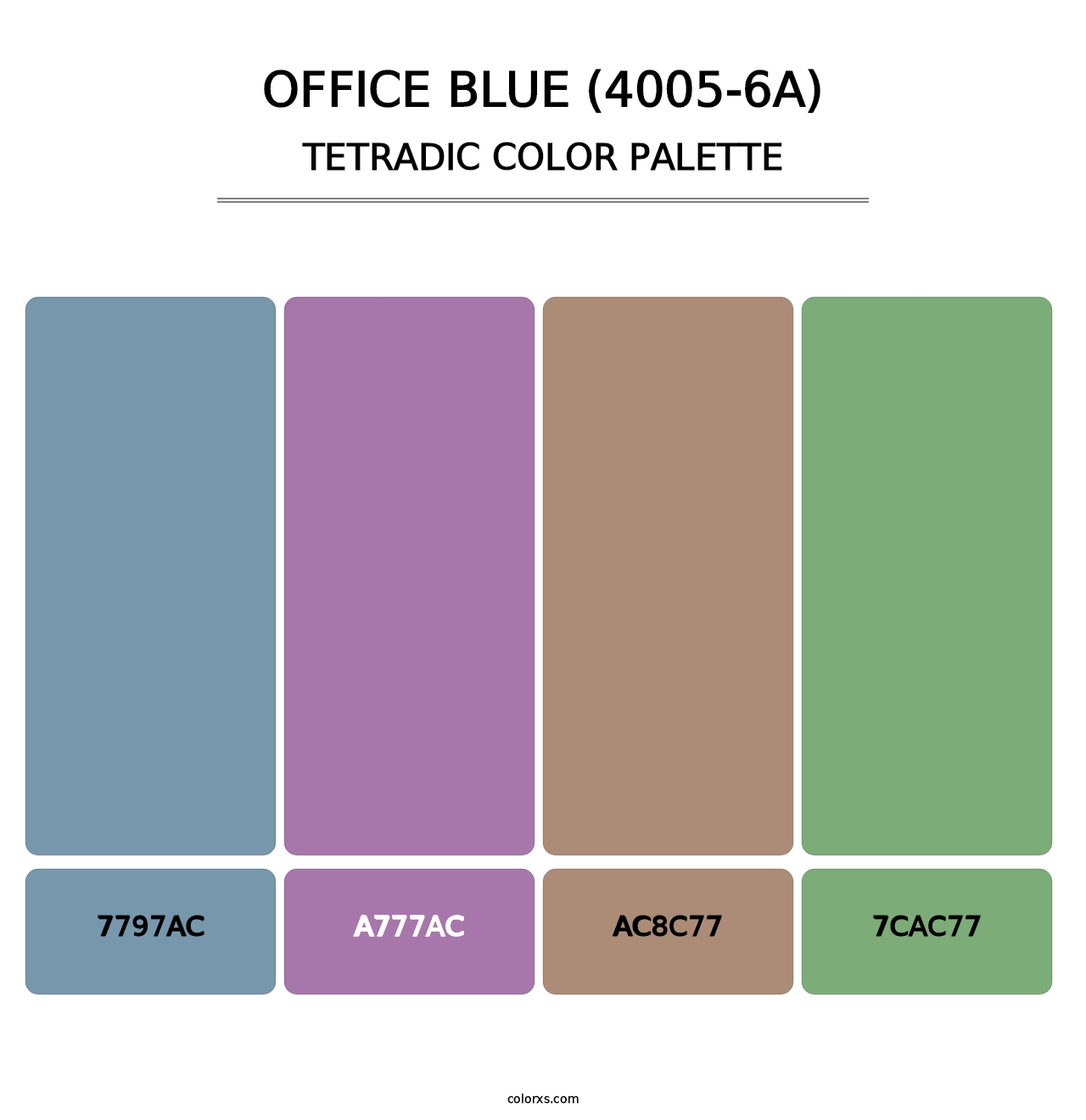 Office Blue (4005-6A) - Tetradic Color Palette