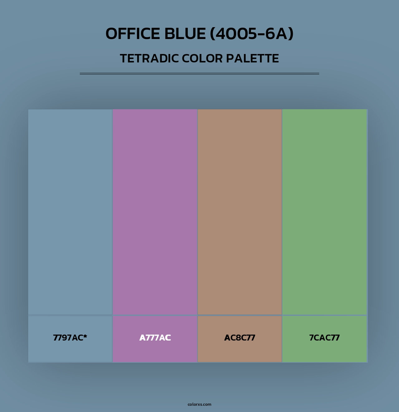 Office Blue (4005-6A) - Tetradic Color Palette