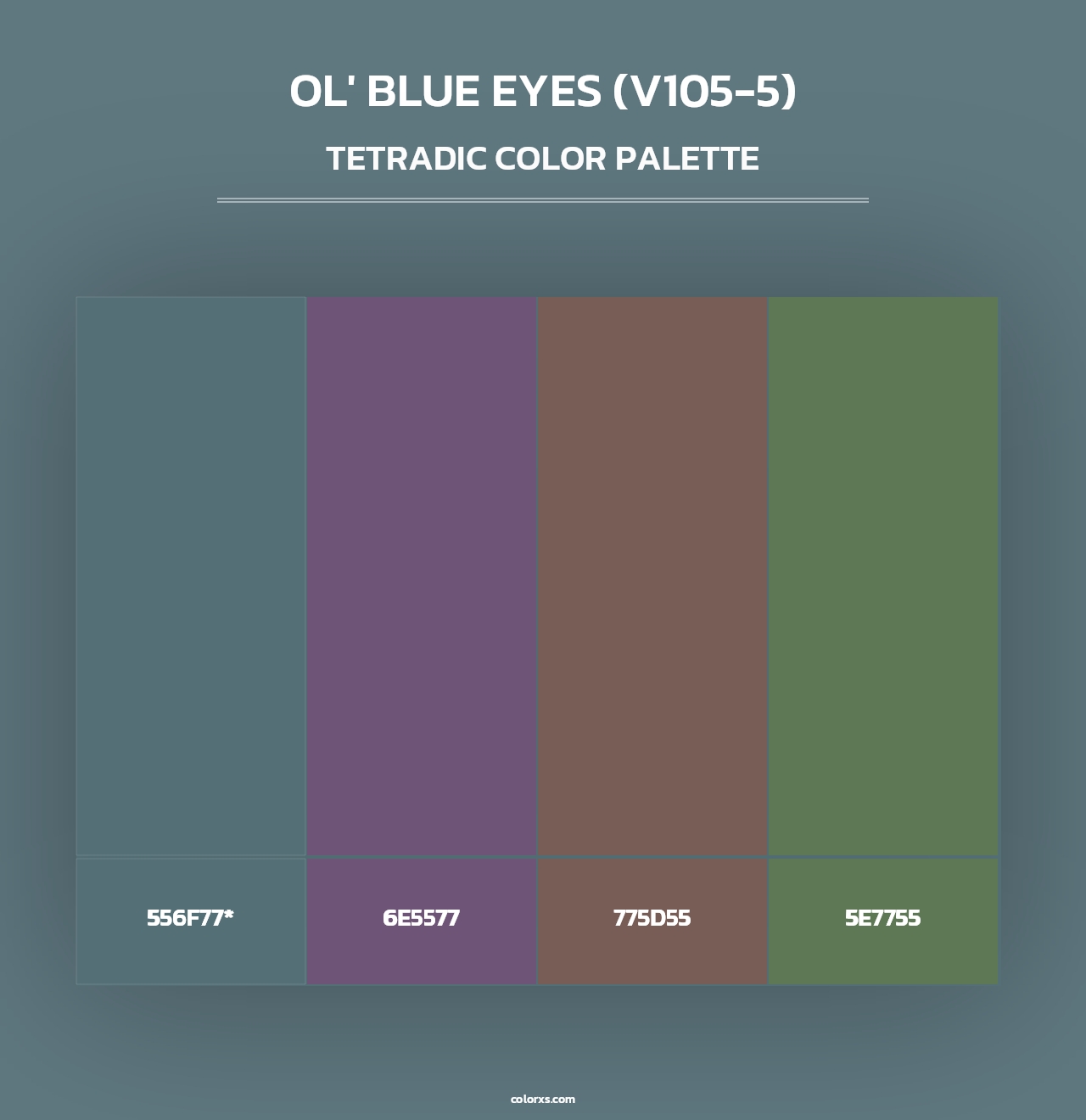 Ol' Blue Eyes (V105-5) - Tetradic Color Palette