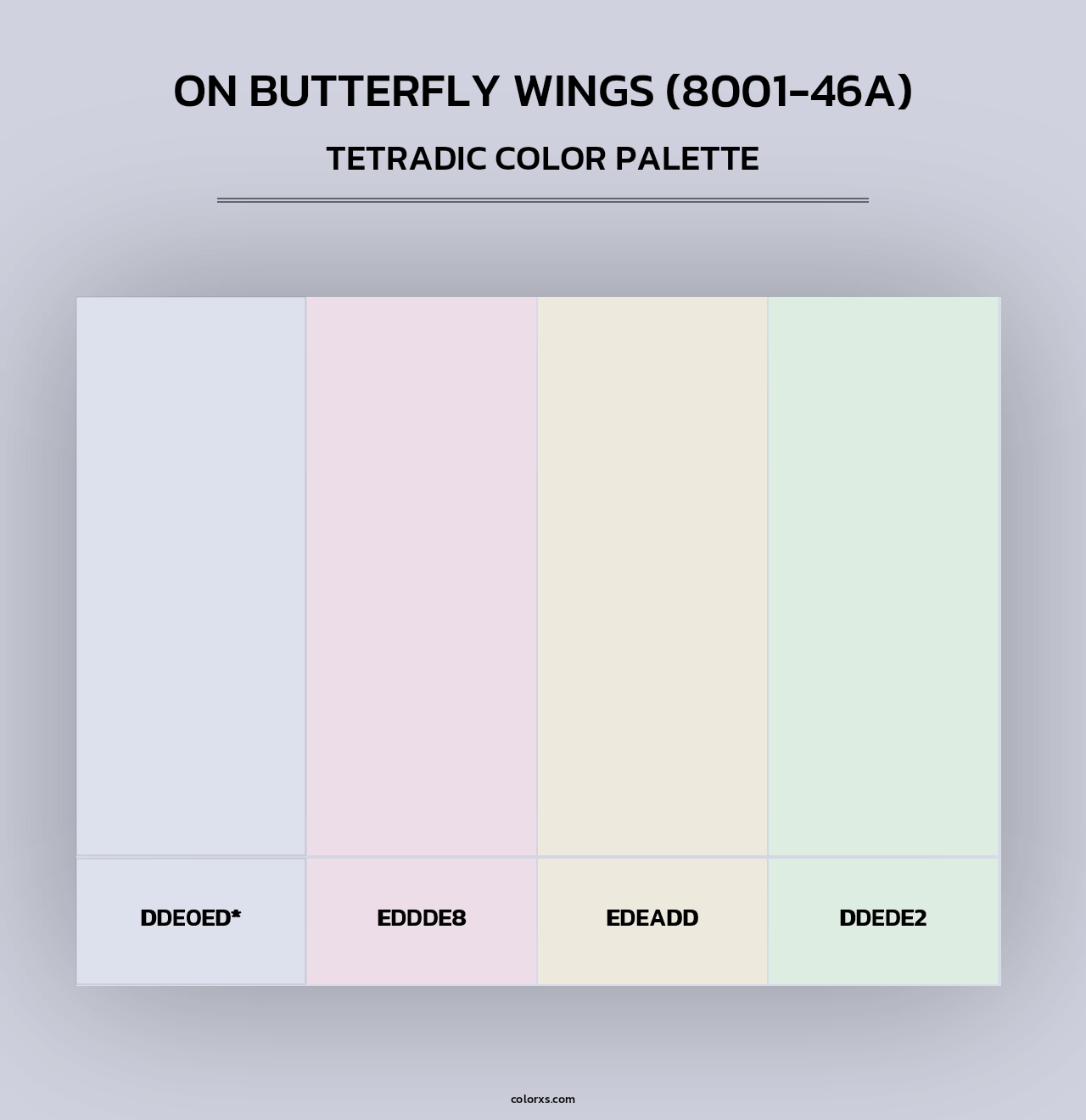 On Butterfly Wings (8001-46A) - Tetradic Color Palette
