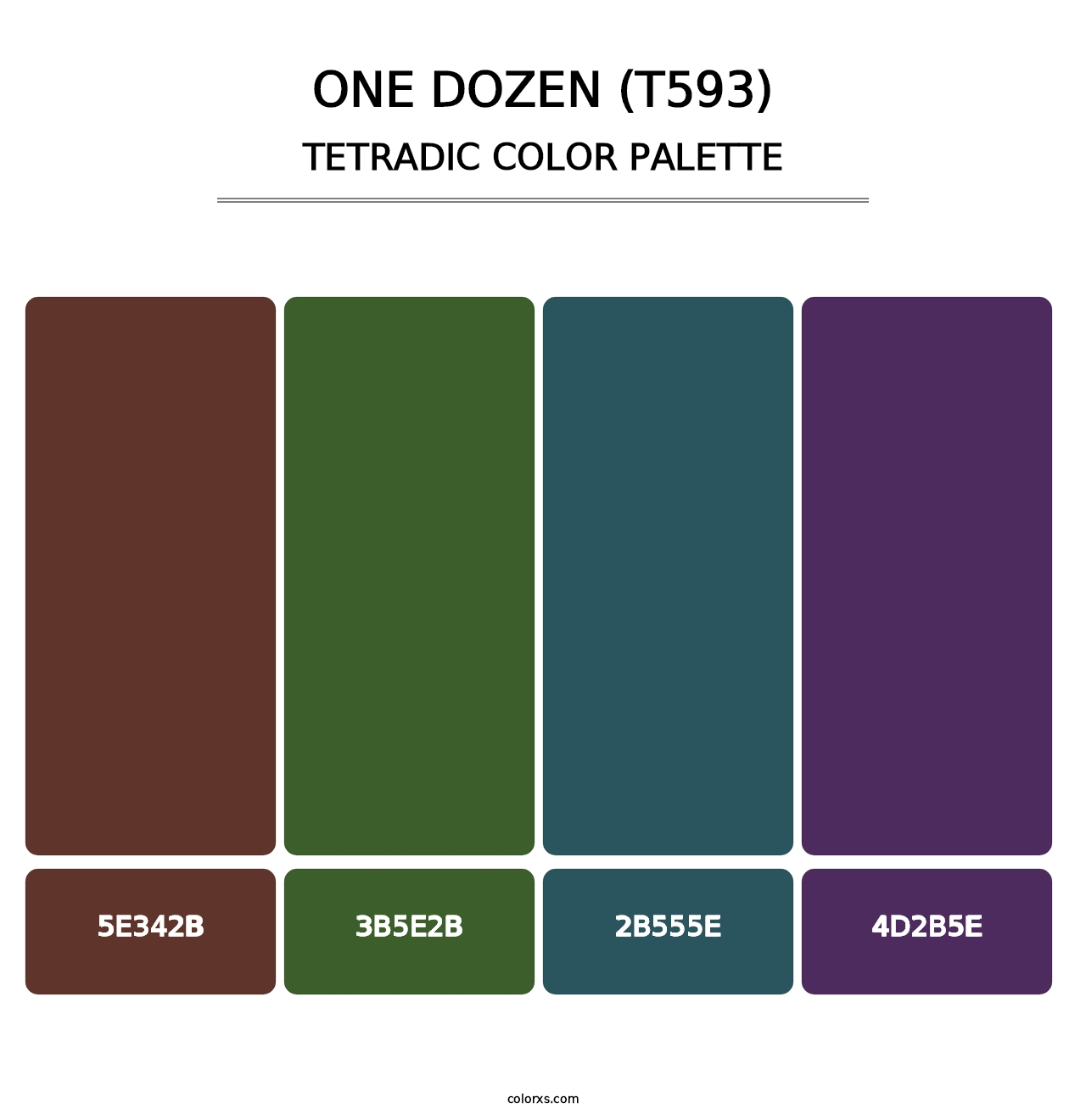 One Dozen (T593) - Tetradic Color Palette